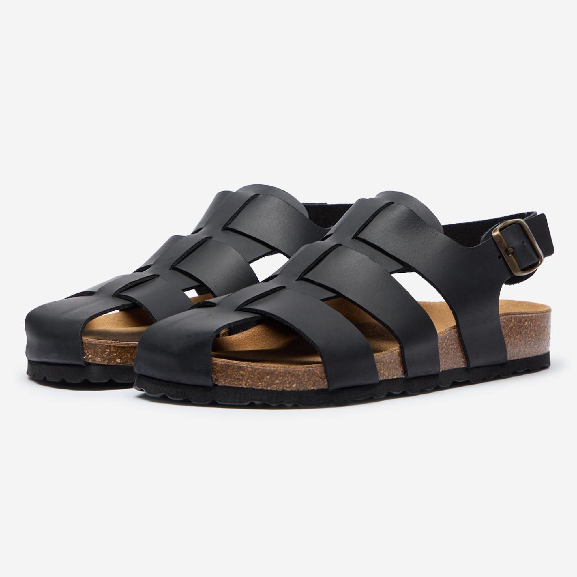 Product image 2 of 6 of Oliver Sweeney Men's Astorga Calf Leather Fisherman Sandals - Black