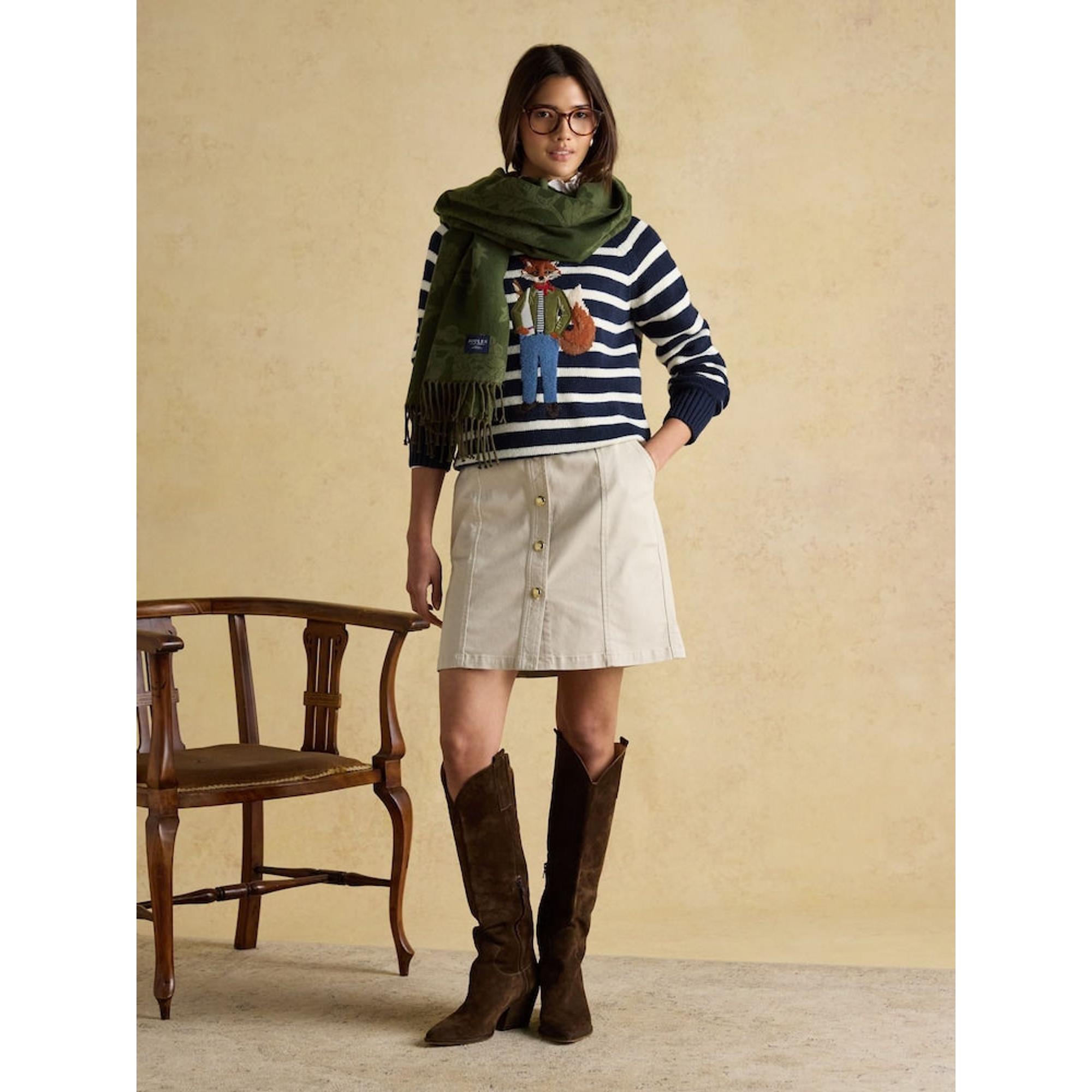 Product image 2 of 5 of Joules Women's Elissa Jacquard Scarf - Khaki Green