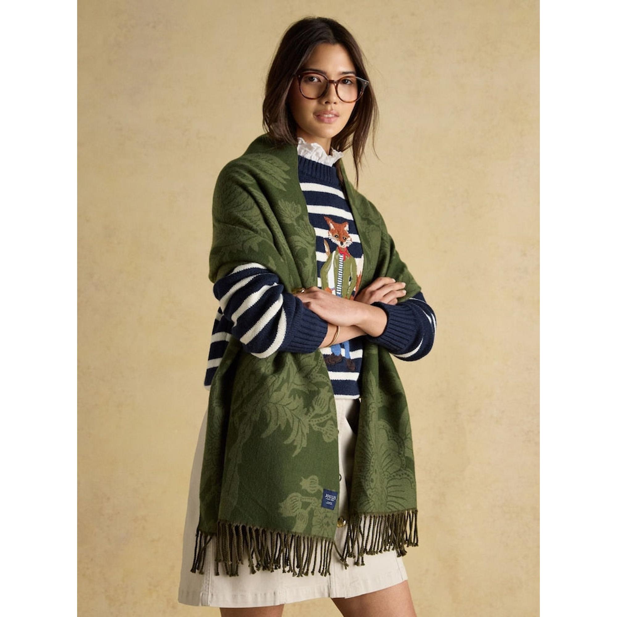 Product image 1 of 5 of Joules Women's Elissa Jacquard Scarf - Khaki Green