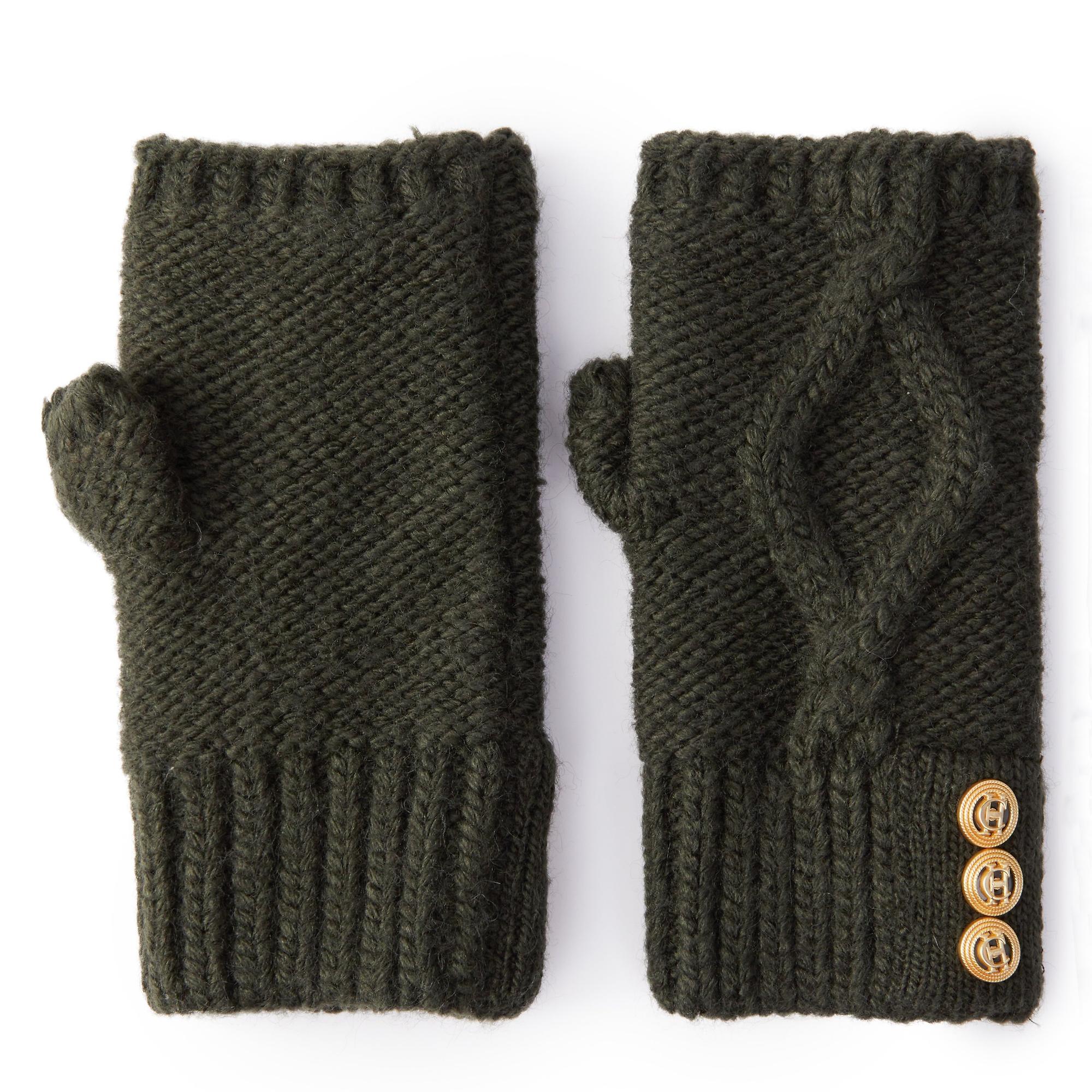 Product image 1 of 6 of Holland Cooper Women's Cortina Fingerless Gloves - Fern Green
