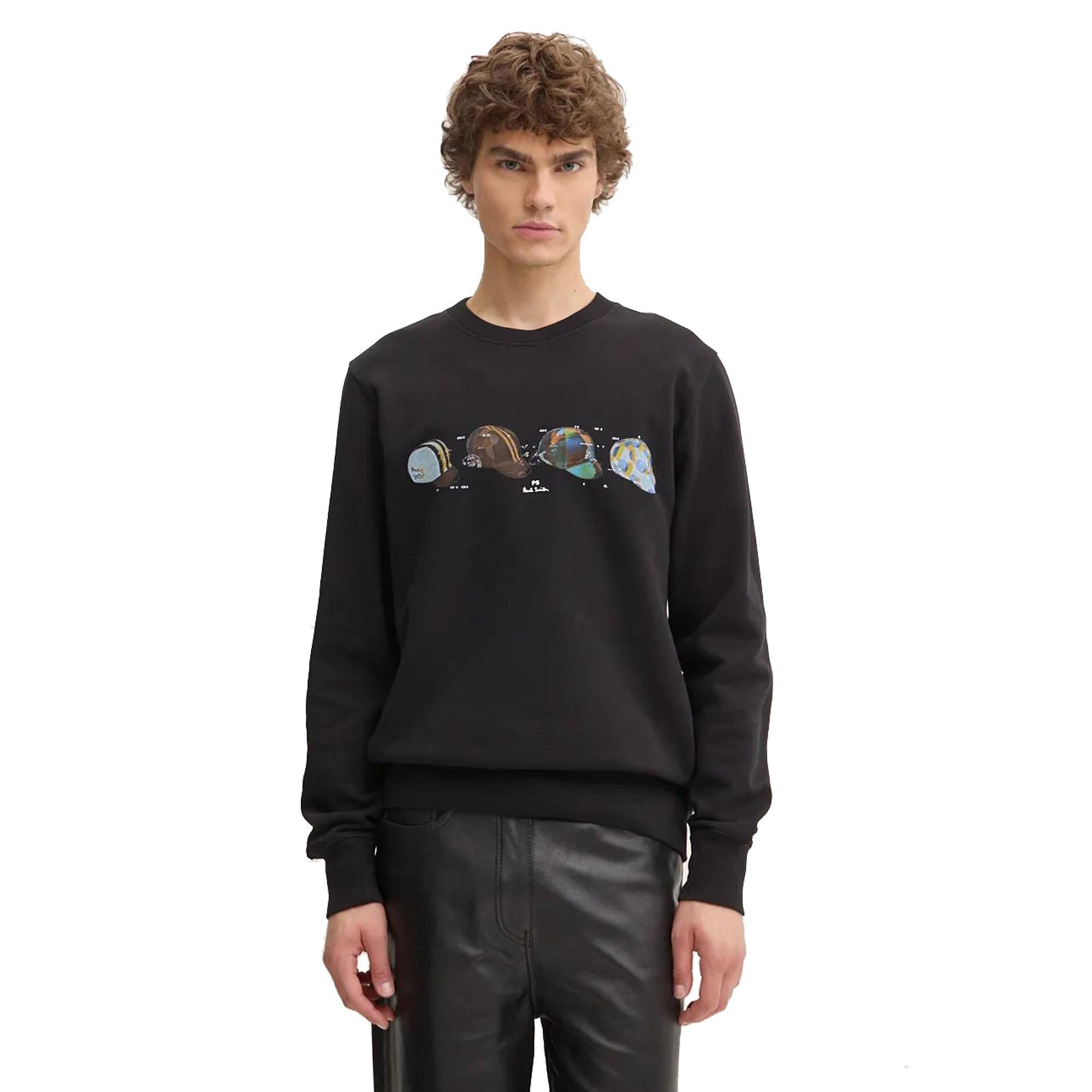 Product image 2 of 8 of Paul Smith Men's Cycling Caps Sweatshirt - Black