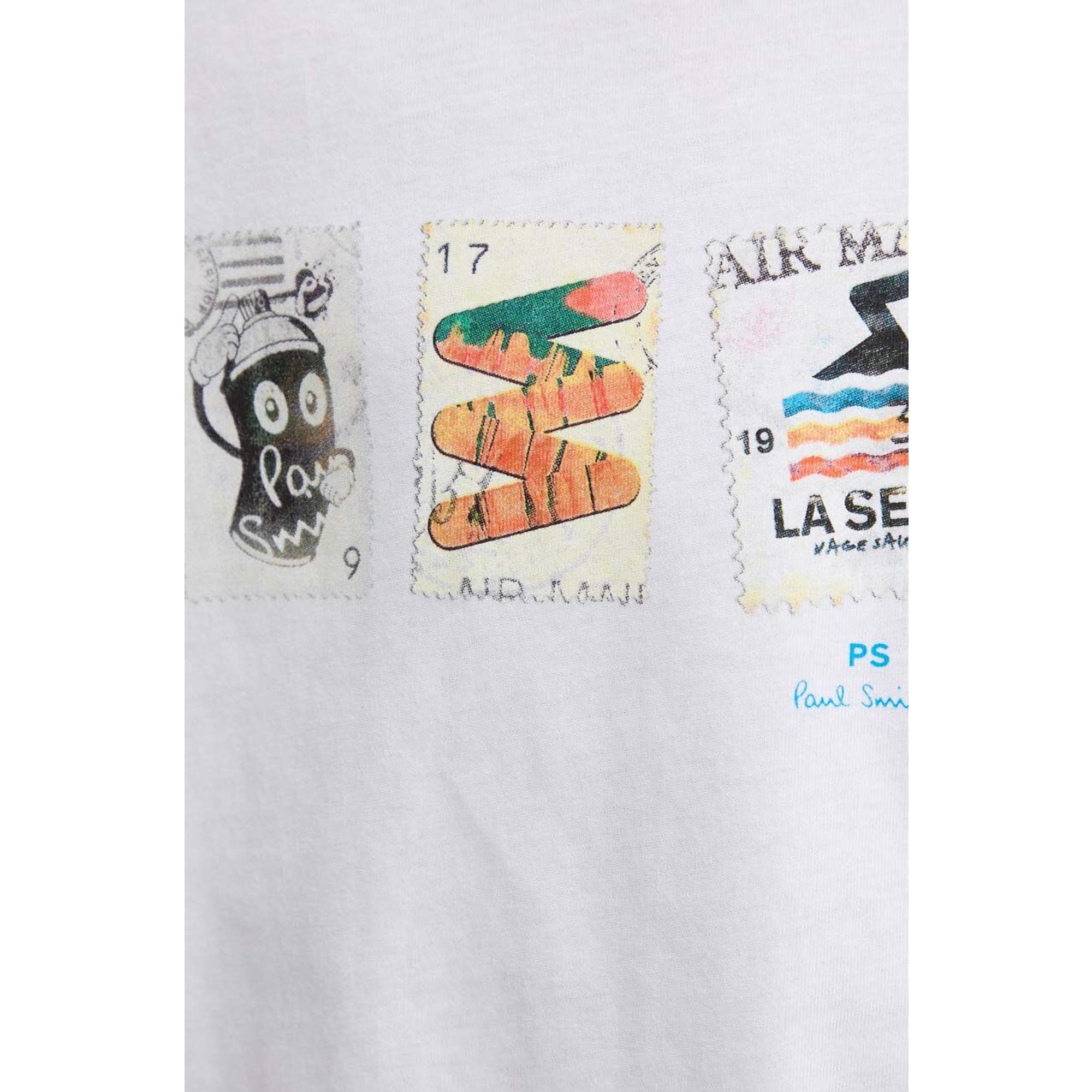 Product image 4 of 6 of Paul Smith Men's Regular Fit Stamps T-Shirt - White