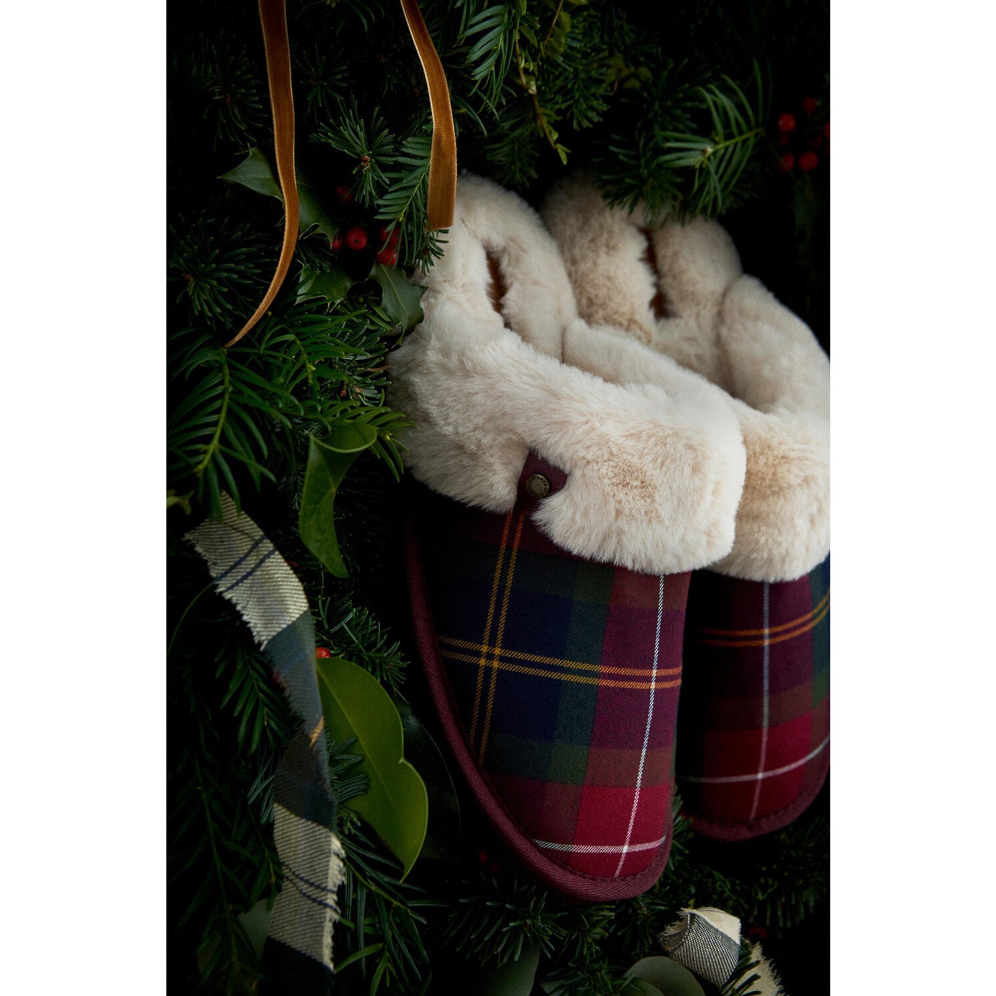 Product image 3 of 9 of Barbour Women's Claudia Tartan Mule Slippers - Winterberry Tartan
