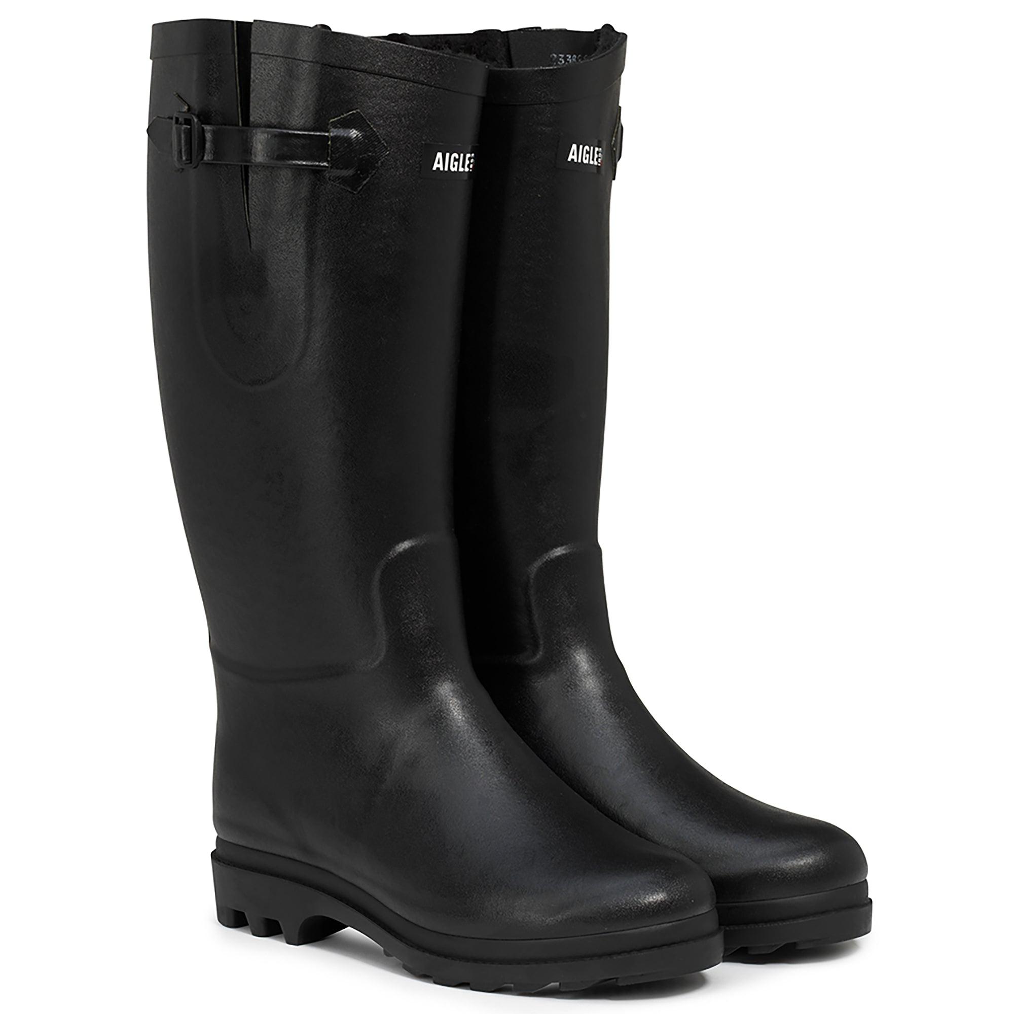 Product image 2 of 5 of Aigle Women's Aiglentine F2NL Fur-Lined Wellington Boots - Noir