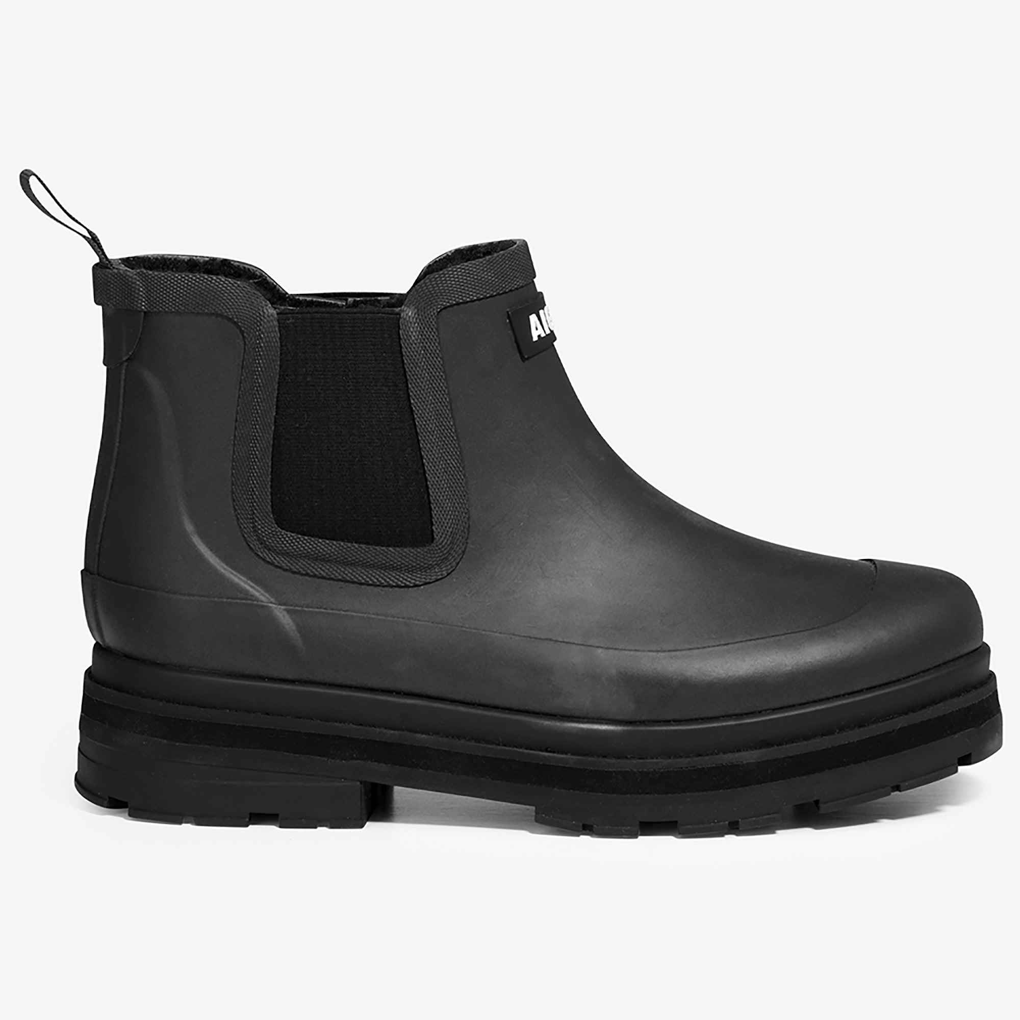 Product image 1 of 4 of Aigle Women's Soft Rain Fur Waterproof Chelsea Boots - Noir