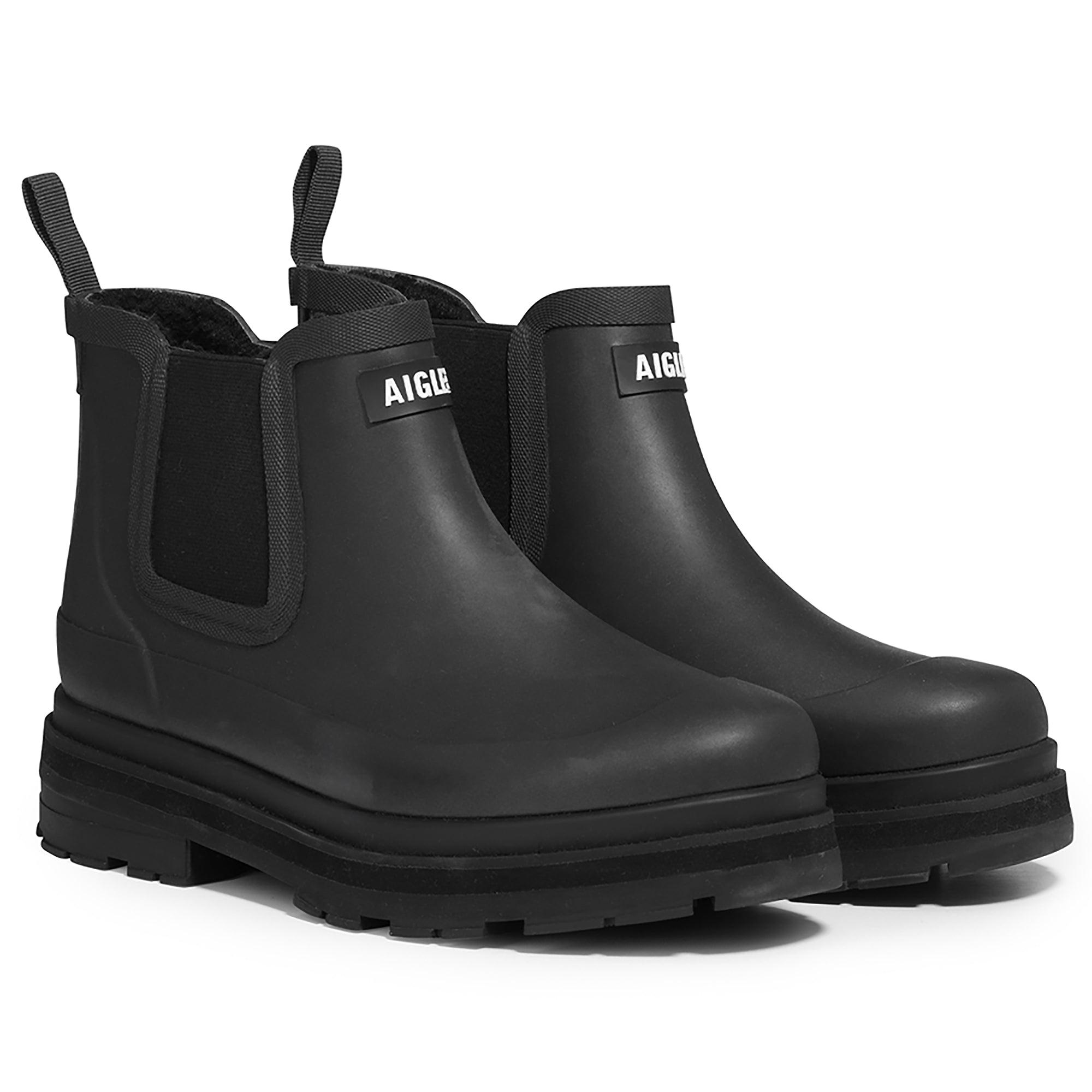 Product image 2 of 4 of Aigle Women's Soft Rain Fur Waterproof Chelsea Boots - Noir