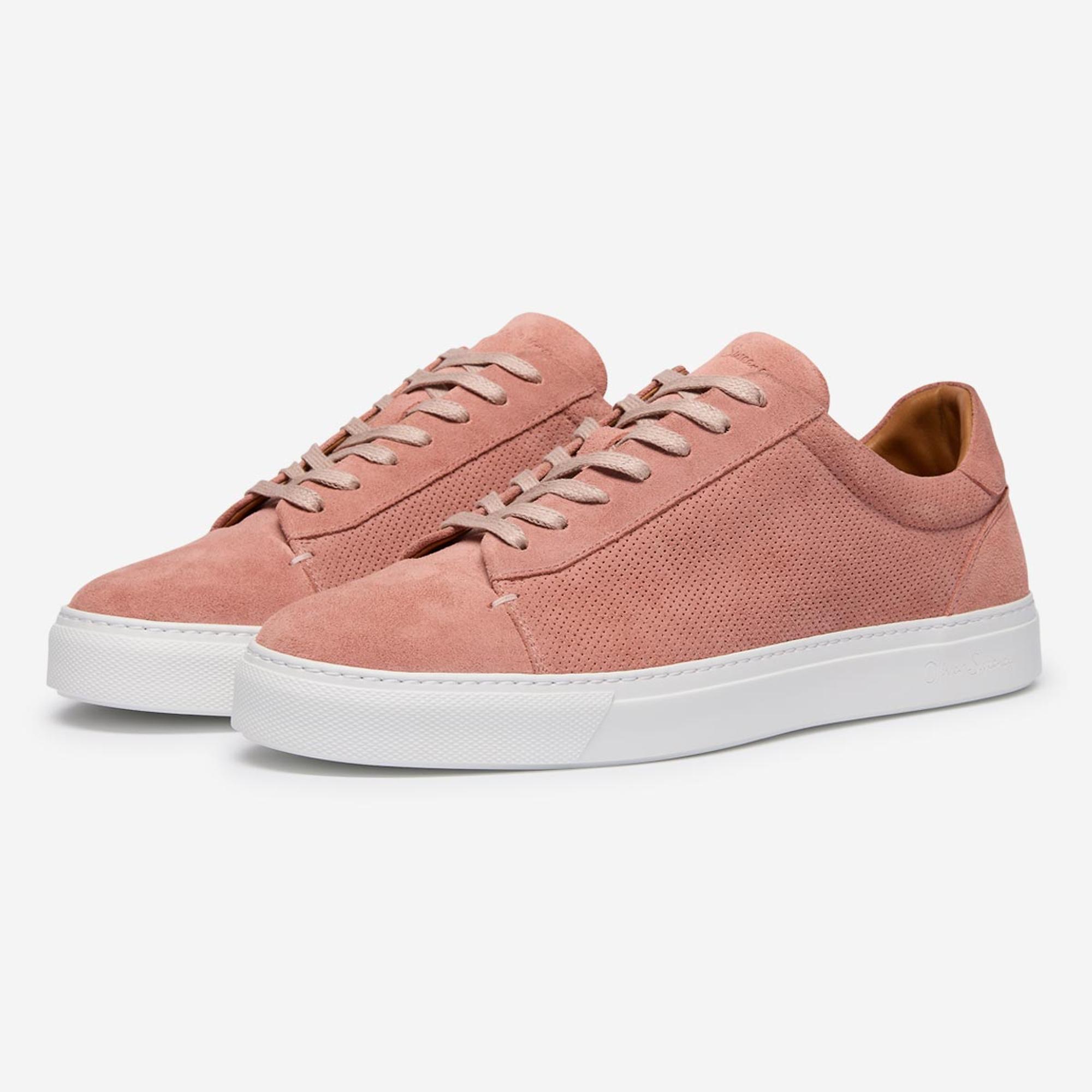 Product image 2 of 5 of Oliver Sweeney Men's Almada Perforated Calf Suede Cupsole Trainers - Dusty Pink