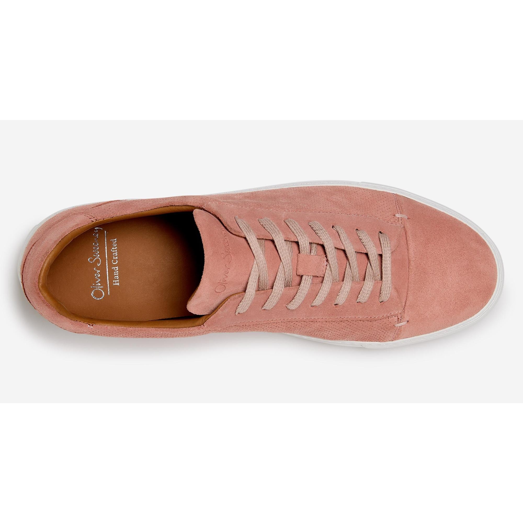 Product image 4 of 5 of Oliver Sweeney Men's Almada Perforated Calf Suede Cupsole Trainers - Dusty Pink