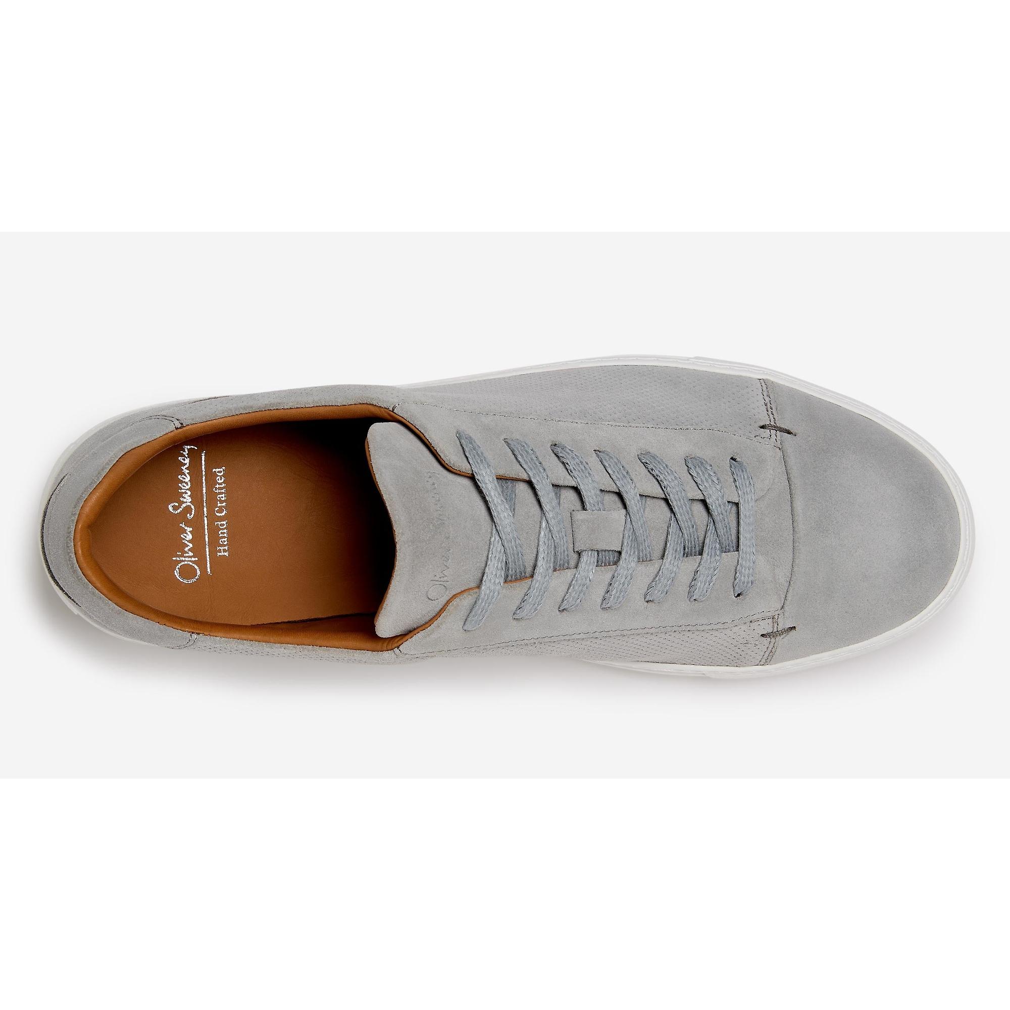 Product image 4 of 5 of Oliver Sweeney Men's Almada Perforated Calf Suede Cupsole Trainers - Grey Suede