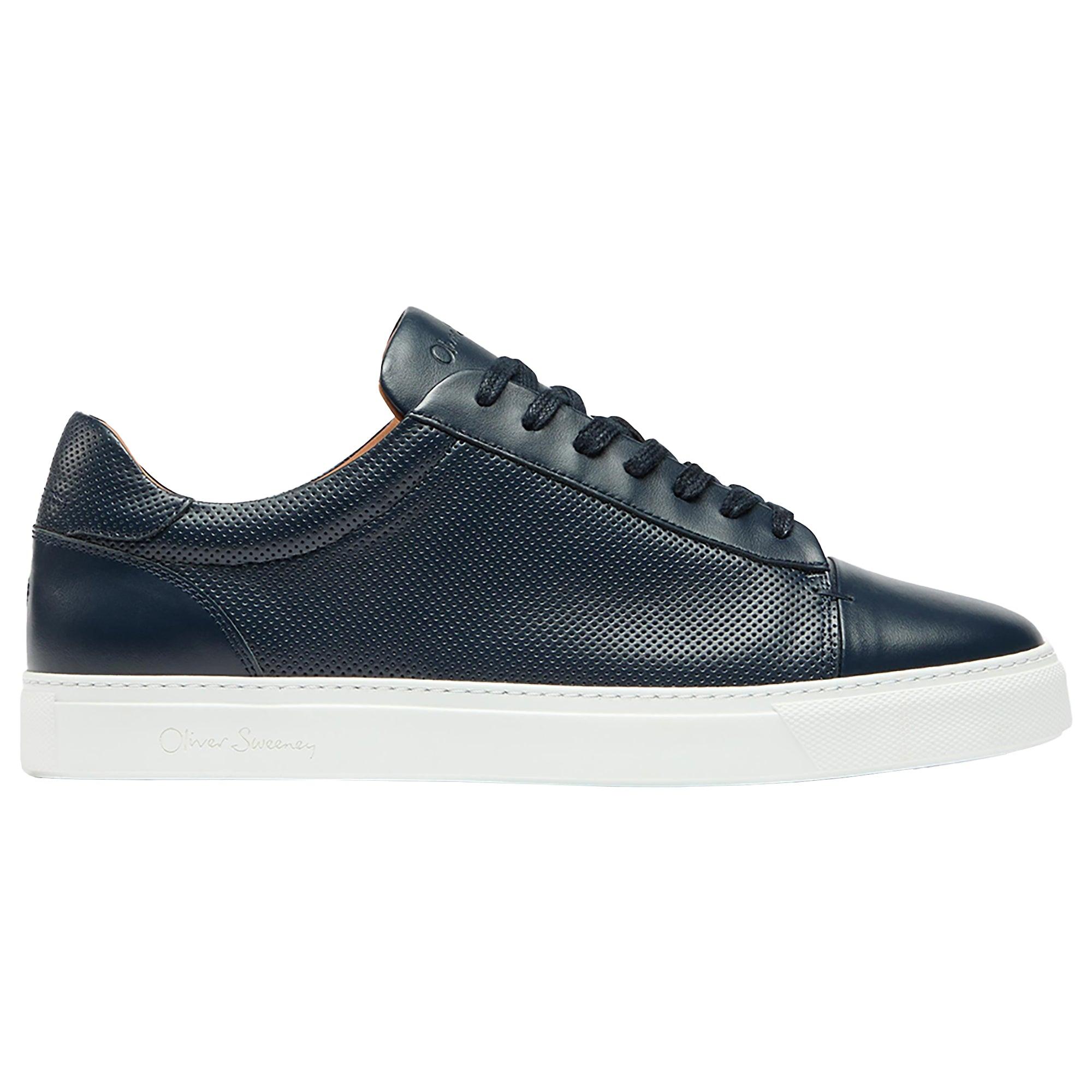 Product image 1 of 6 of Oliver Sweeney Men's Almada Perforated Calf Leather Cupsole Trainers - Navy