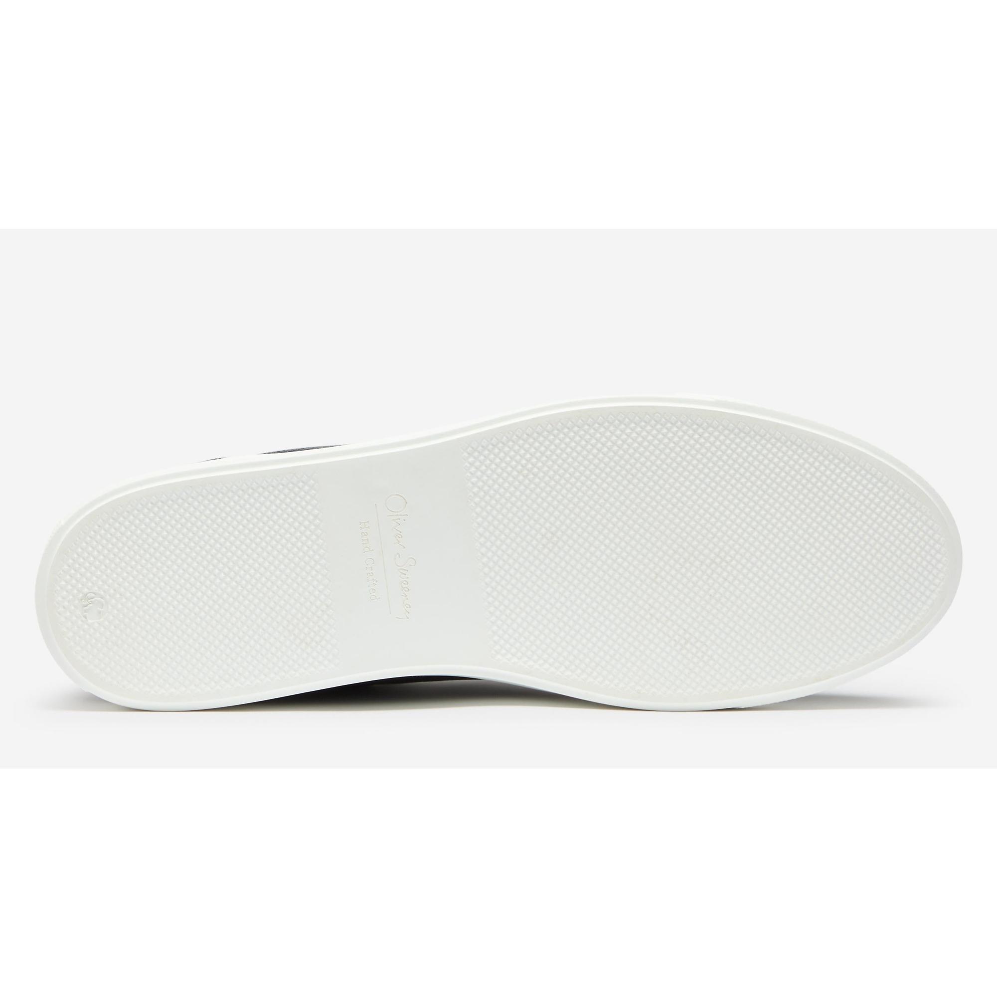 Product image 4 of 6 of Oliver Sweeney Men's Almada Perforated Calf Leather Cupsole Trainers - Navy