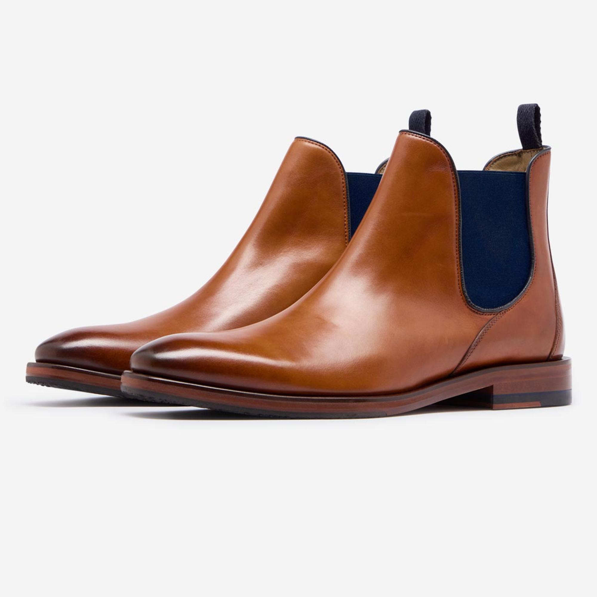 Product image 2 of 5 of Oliver Sweeney Men's Andante Antiqued Leather Chelsea Boots - Tan