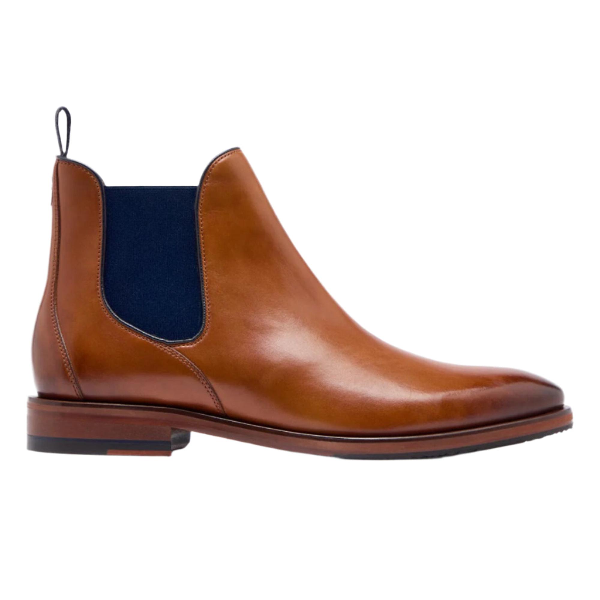 Product image 1 of 5 of Oliver Sweeney Men's Andante Antiqued Leather Chelsea Boots - Tan