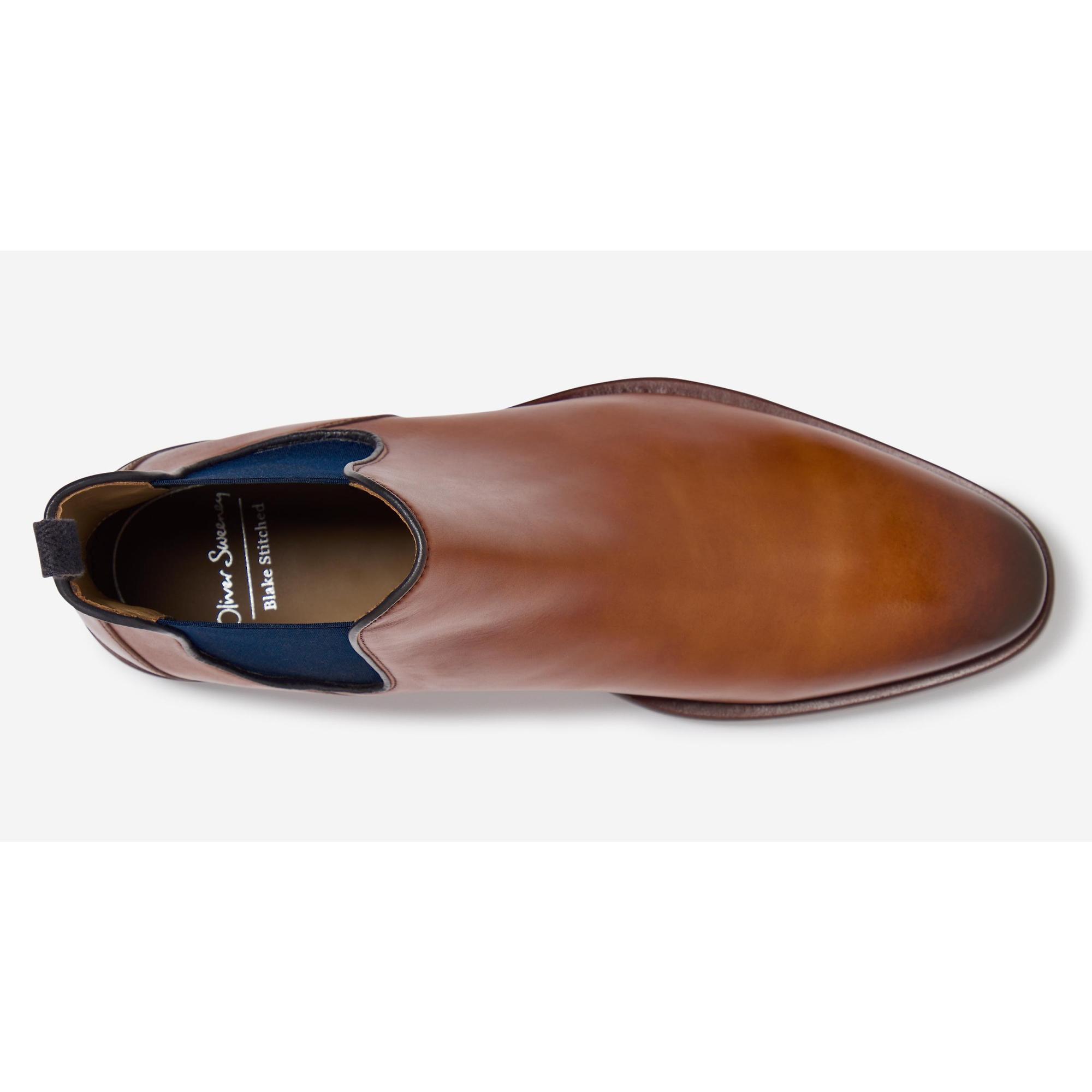 Product image 4 of 5 of Oliver Sweeney Men's Andante Antiqued Leather Chelsea Boots - Tan