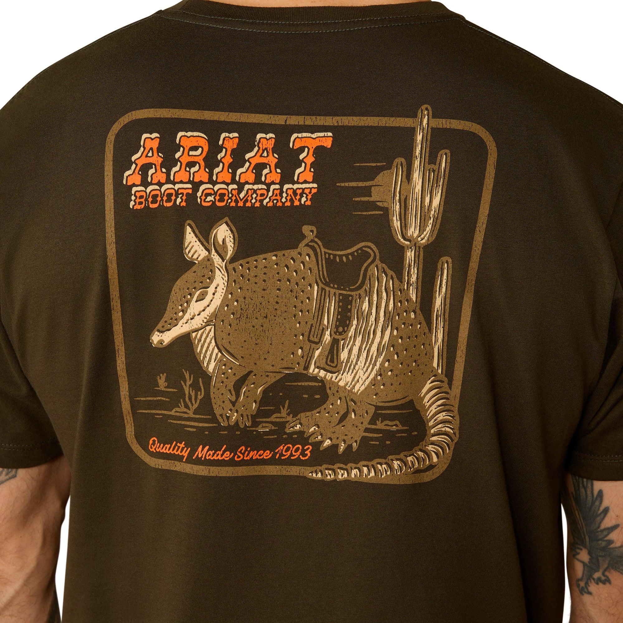 Product image 5 of 5 of Ariat Men's Armadillo T-Shirt - Dark Olive