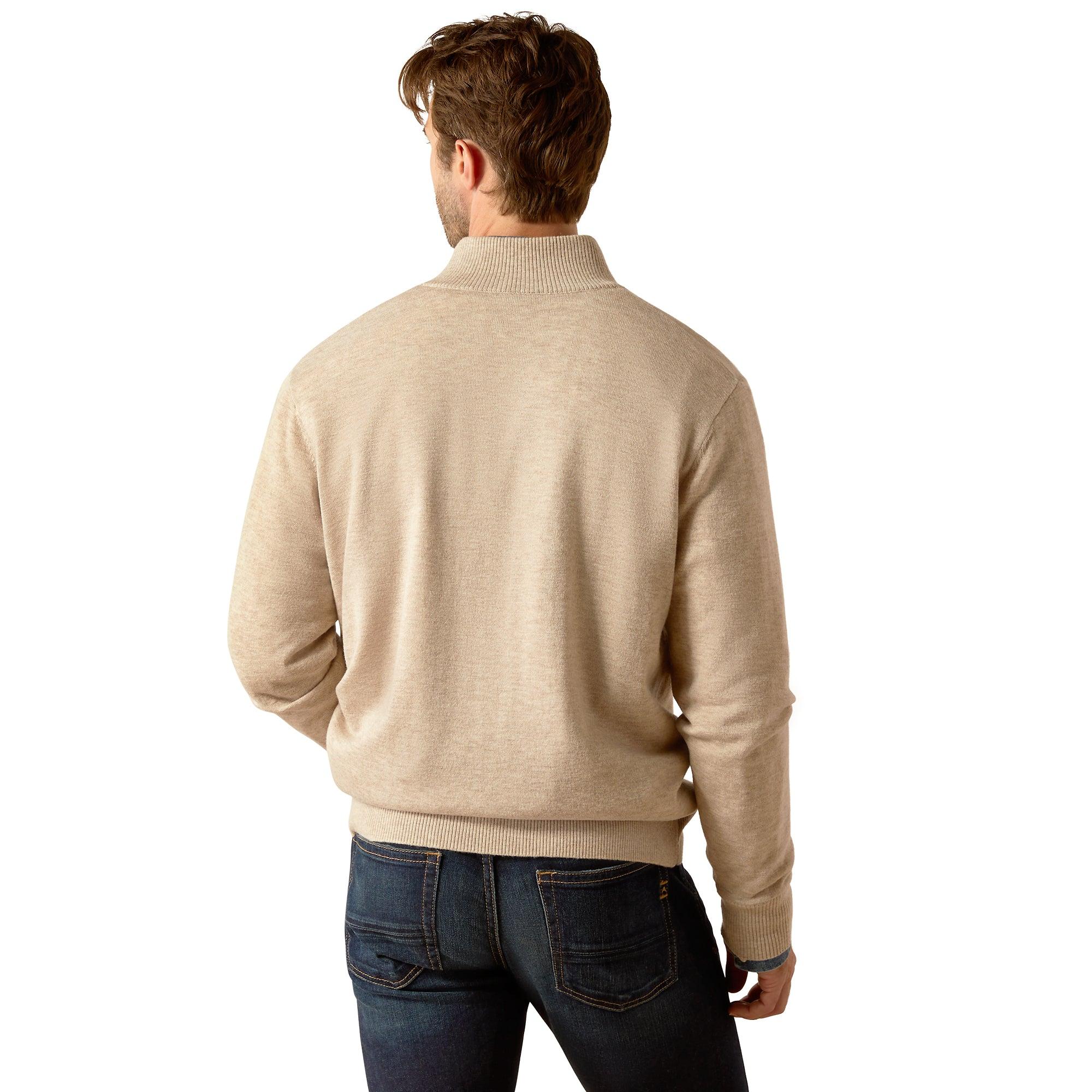 Product image 2 of 5 of Ariat Men's Bolinas 100% Wool Windproof Sweater - Oatmeal