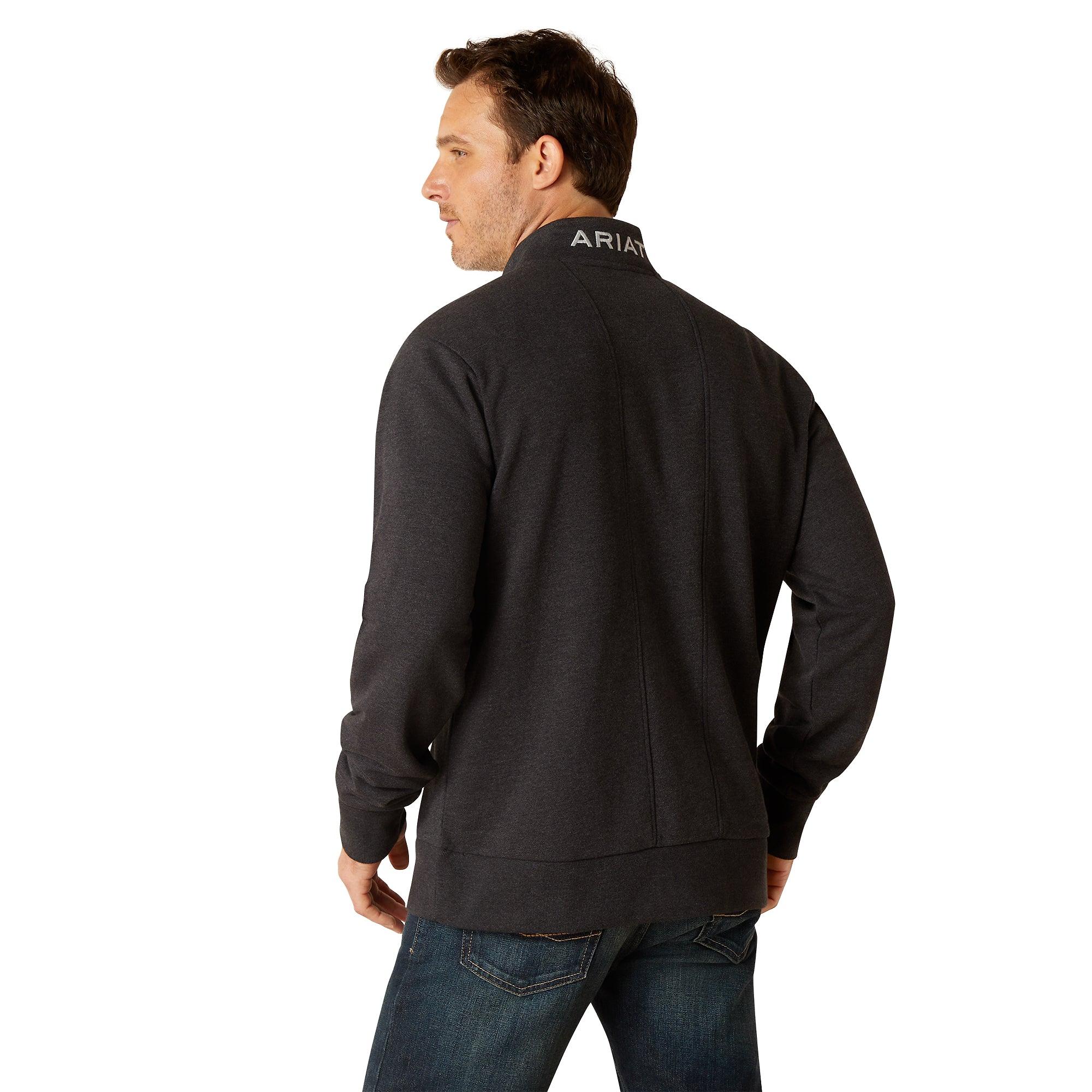 Product image 2 of 4 of Ariat Men's Friday Cotton 1/2 Zip Sweatshirt - Heather Charcoal
