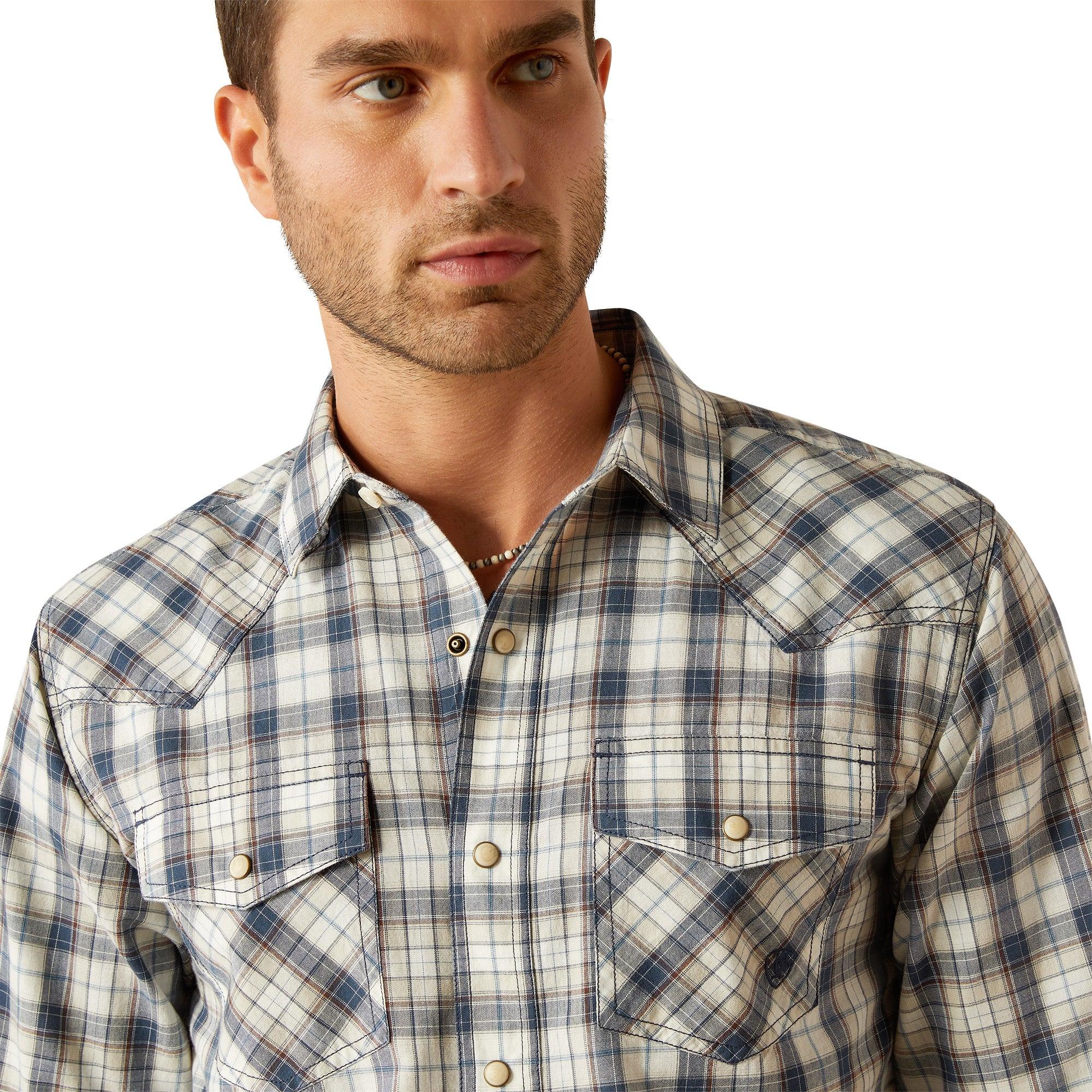 Product image 4 of 4 of Ariat Men's Hampton Retro Long Sleeve Shirt - Navy