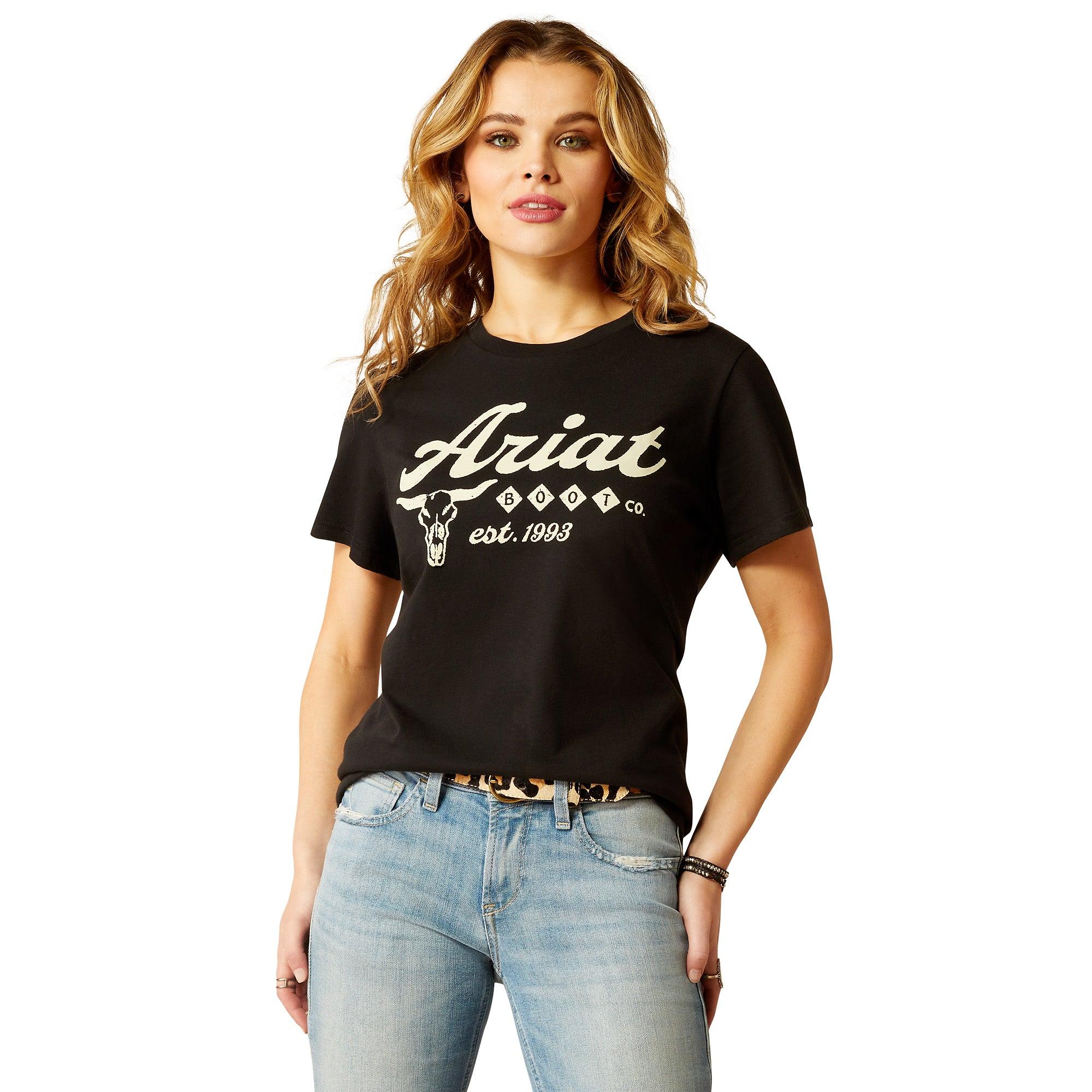 Product image 1 of 4 of Ariat Women's Ariat Established Boot Co T-Shirt - Black