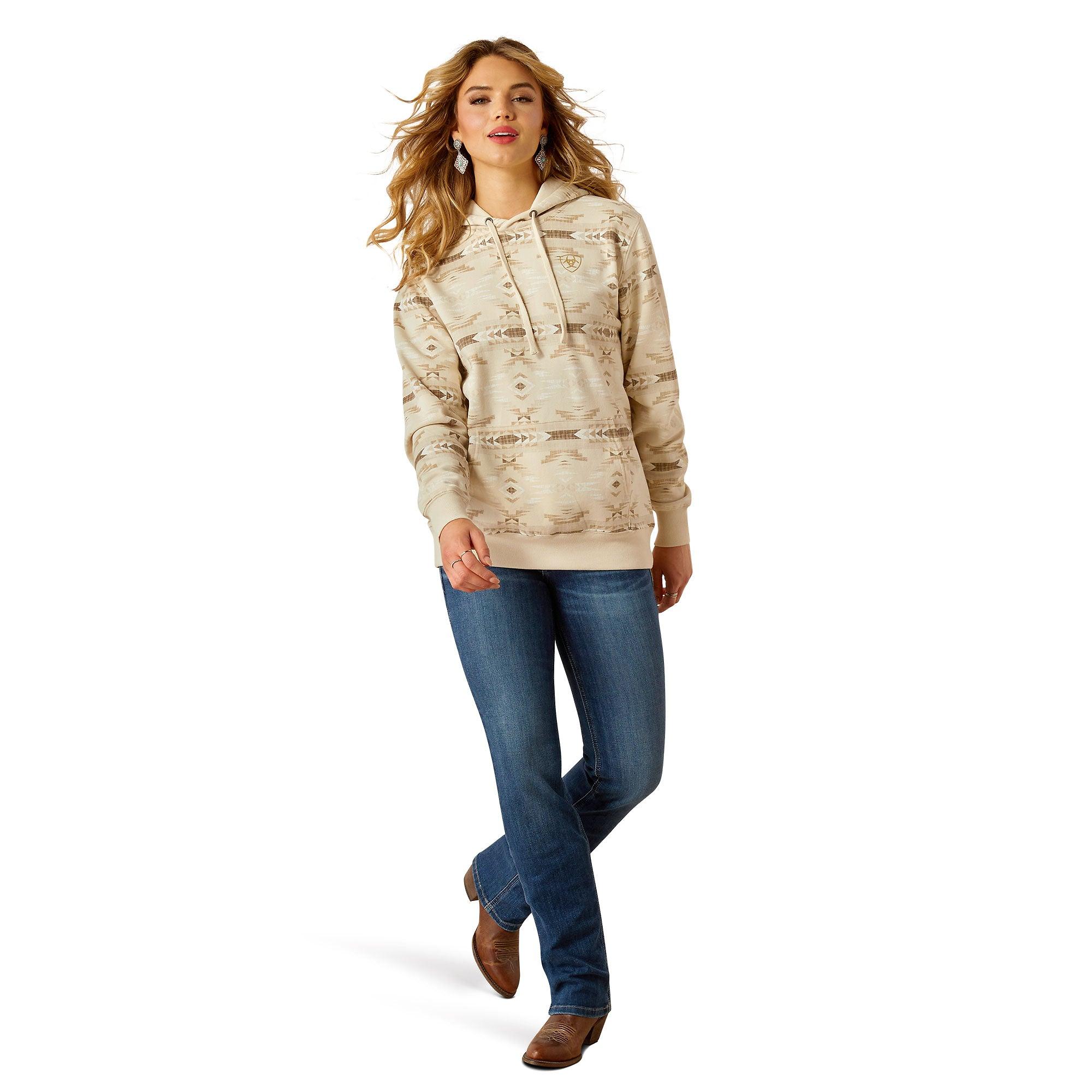 Product image 5 of 7 of Ariat Women's Logo 2.0 Hoodie - Sandstone Sw Print