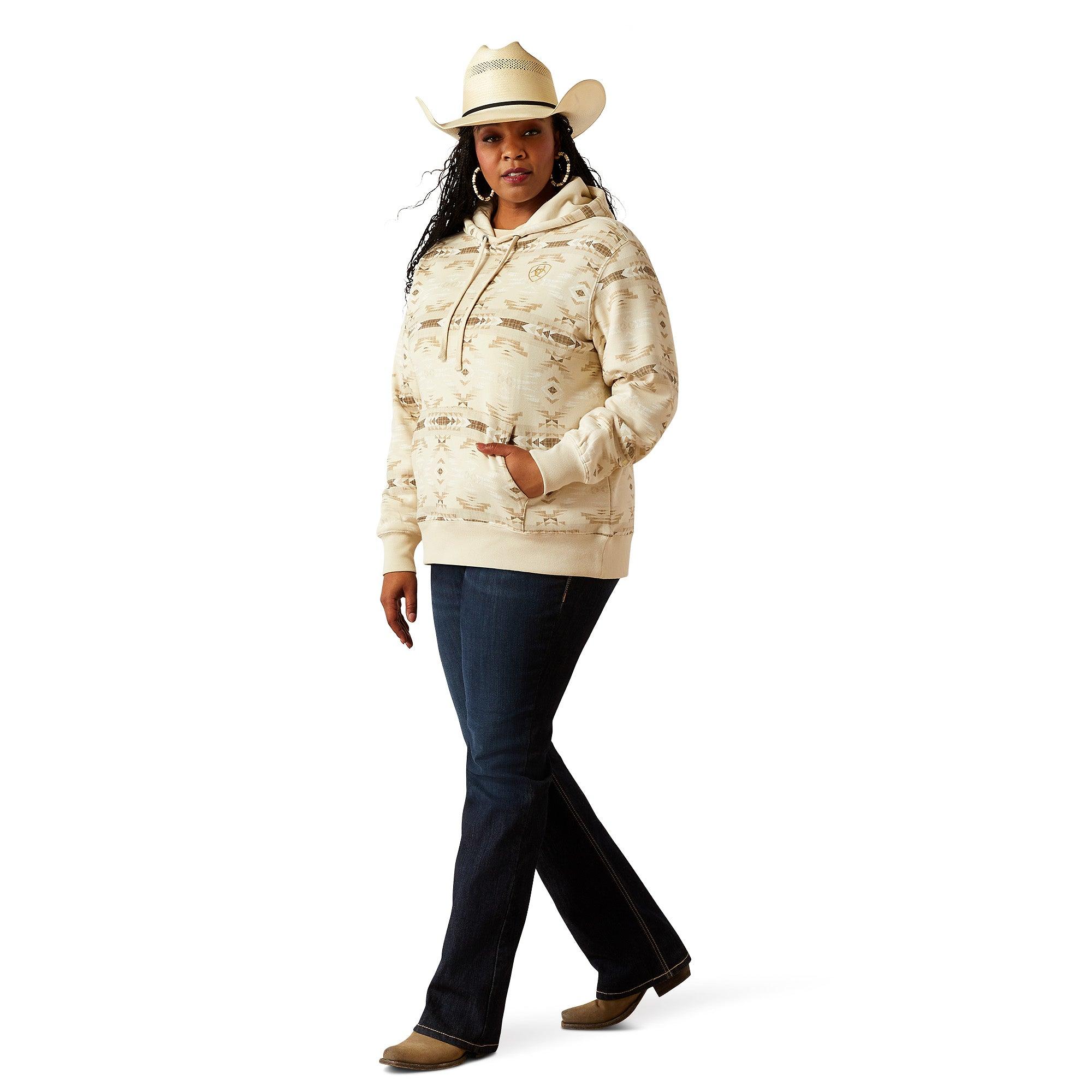 Product image 6 of 7 of Ariat Women's Logo 2.0 Hoodie - Sandstone Sw Print
