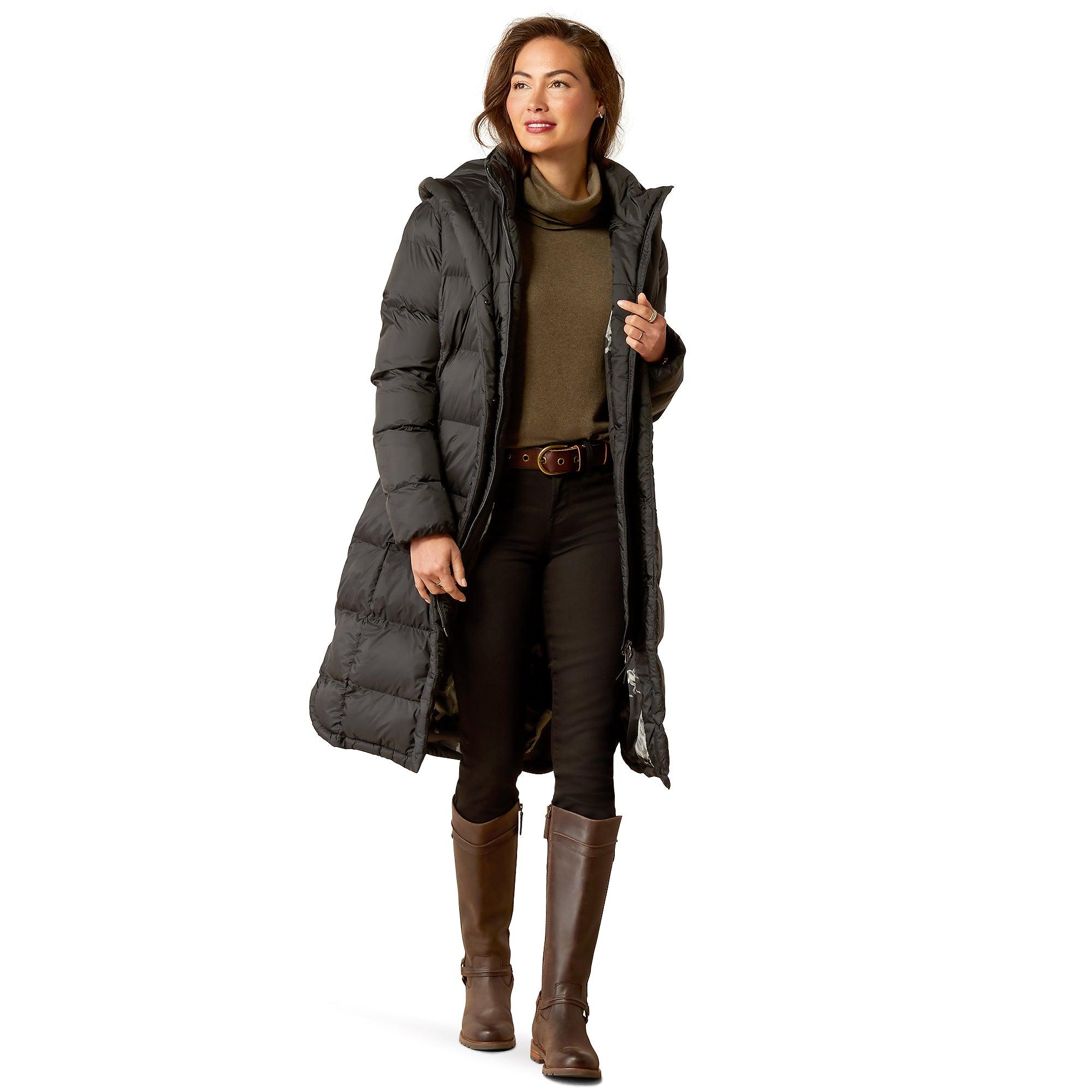 Product image 3 of 6 of Ariat Women's Norfolk Long Insulated Puffa Coat - Black