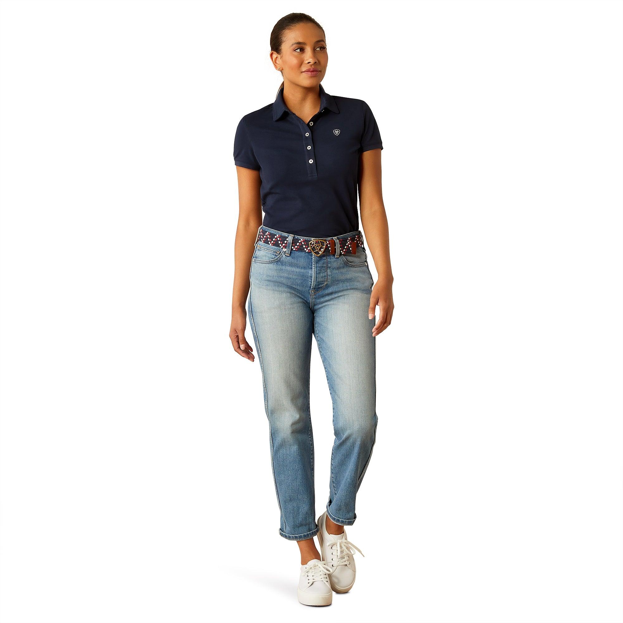 Product image 3 of 4 of Ariat Women's Prix 3.0 Polo Shirt - Navy