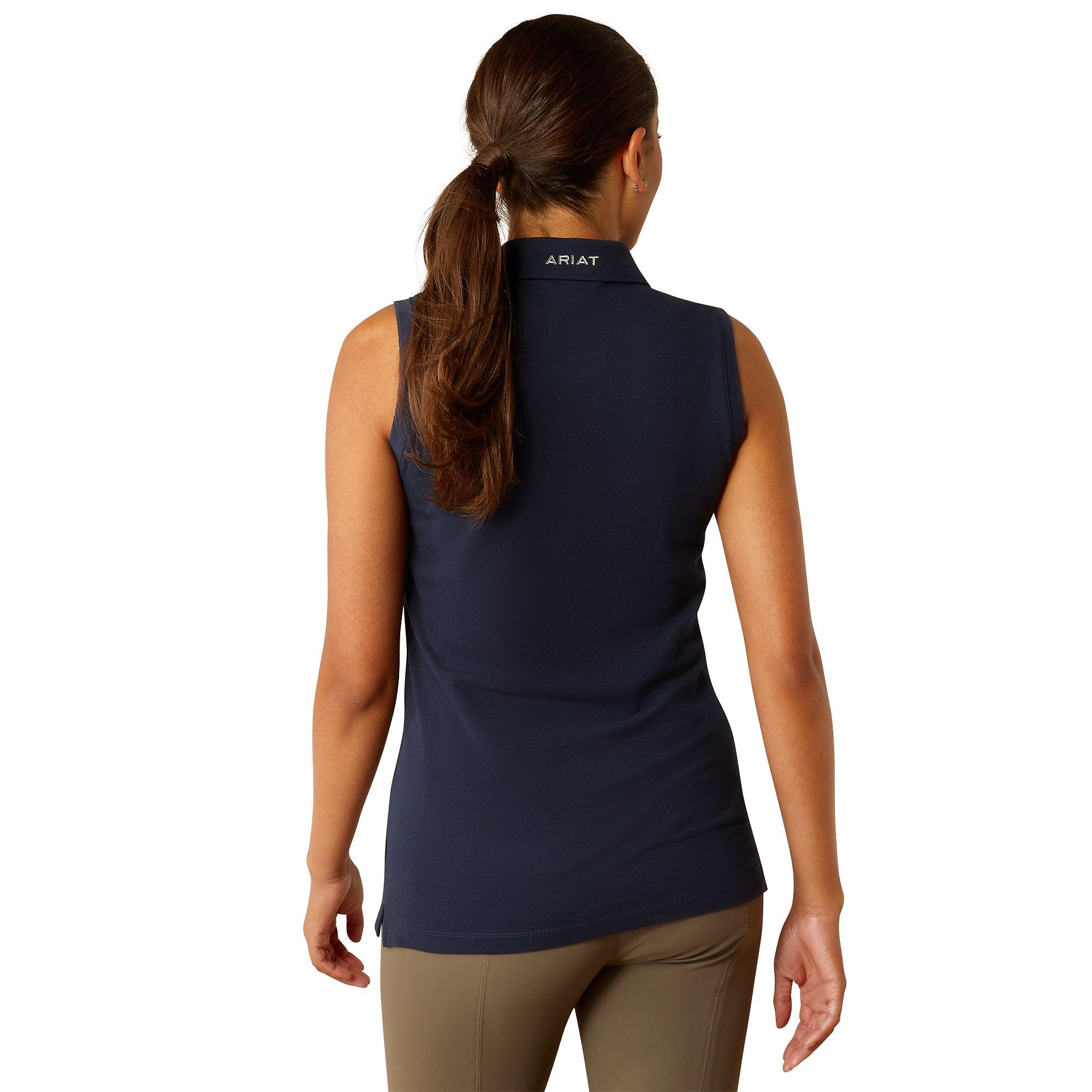 Product image 2 of 4 of Ariat Women's Prix 3.0 Sleeveless Polo Shirt - Navy Eclipse