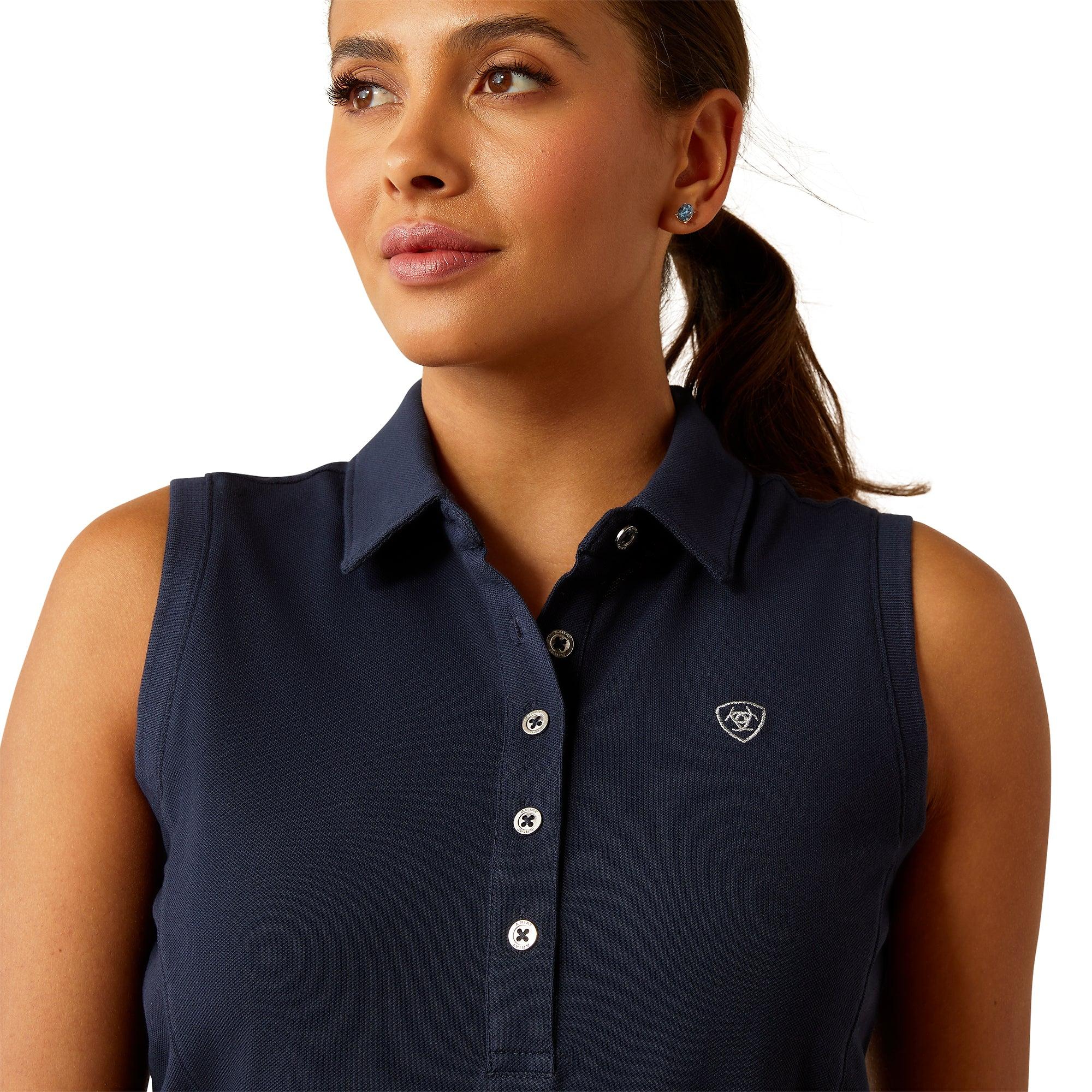 Product image 4 of 4 of Ariat Women's Prix 3.0 Sleeveless Polo Shirt - Navy Eclipse