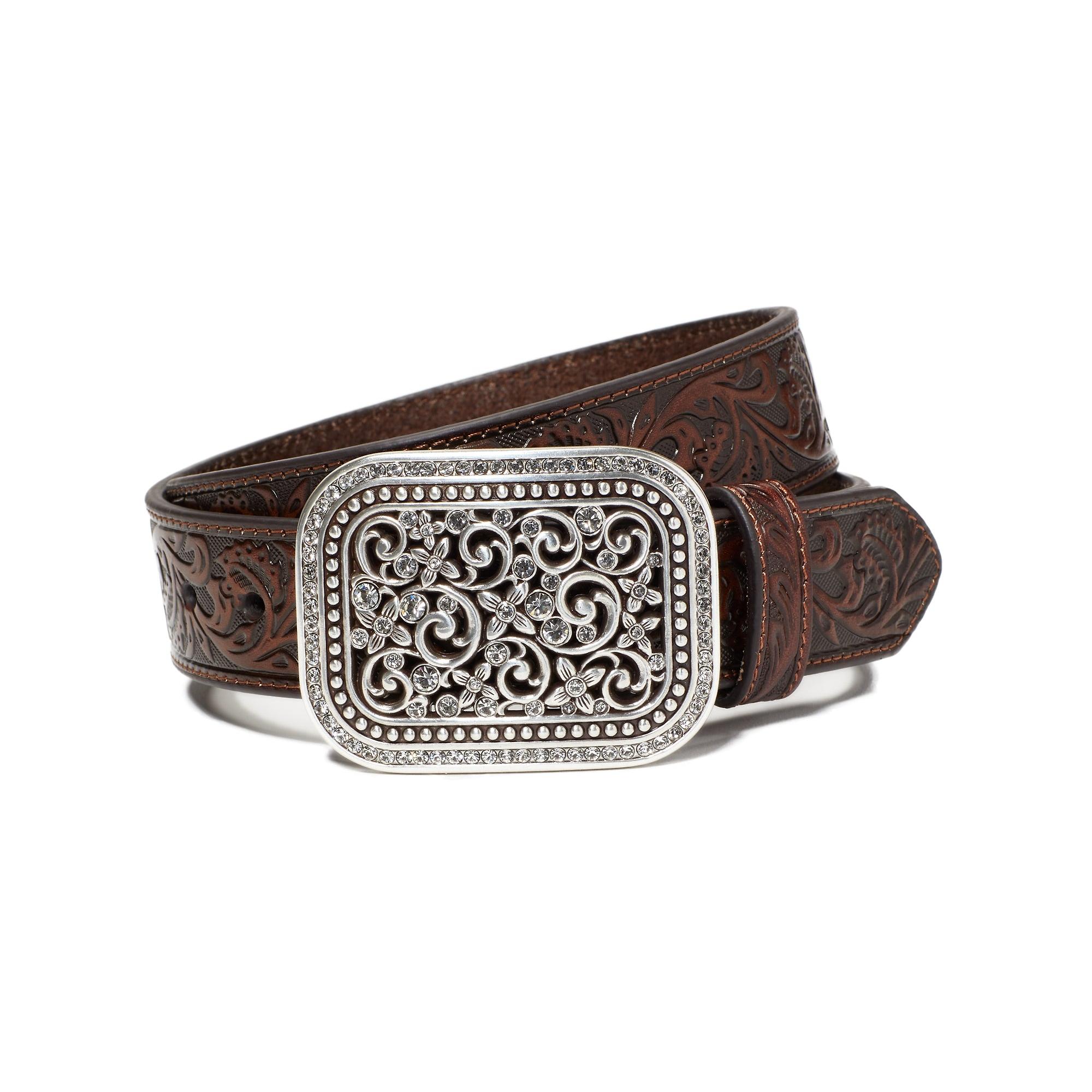 Product image 1 of 1 of Ariat Women's Rhinestone Filigree Belt - Brown