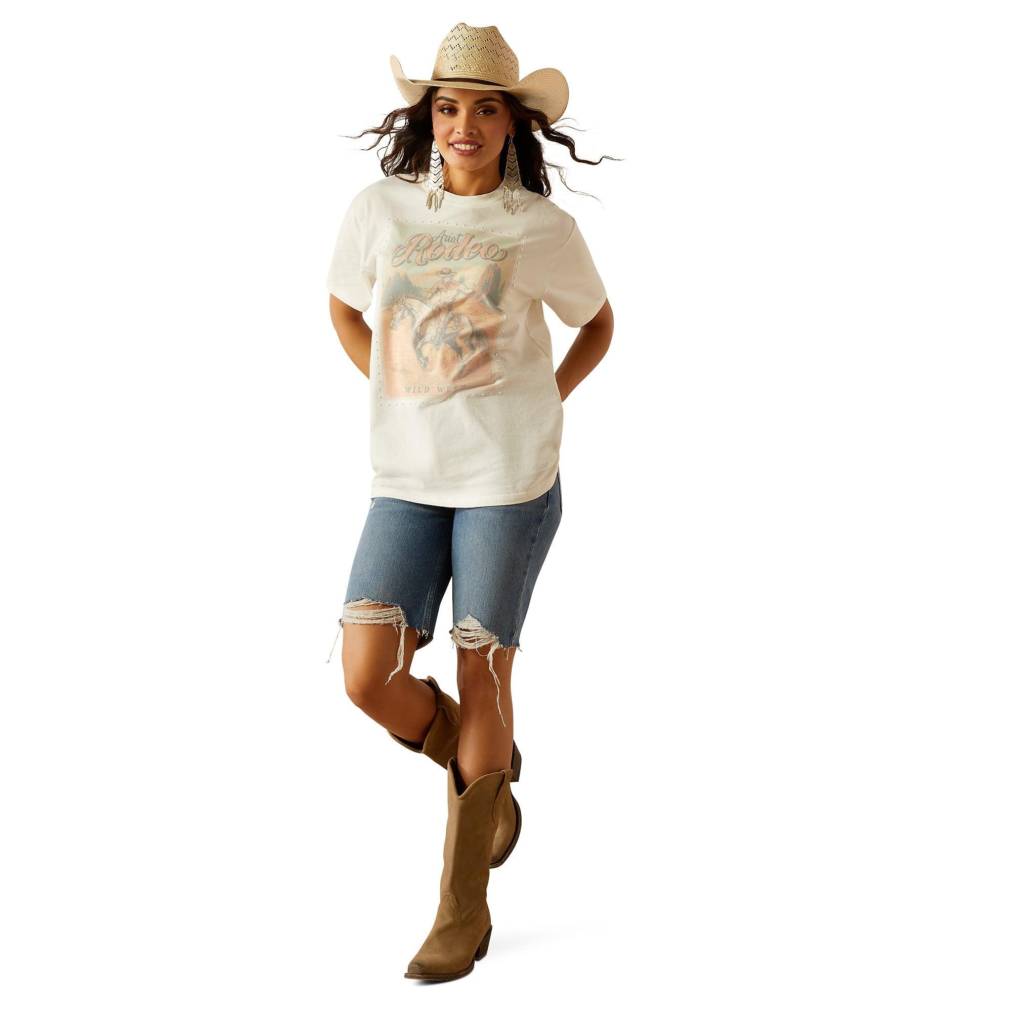 Product image 3 of 4 of Ariat Women's Rodeo T-Shirt - Cloud Dancer