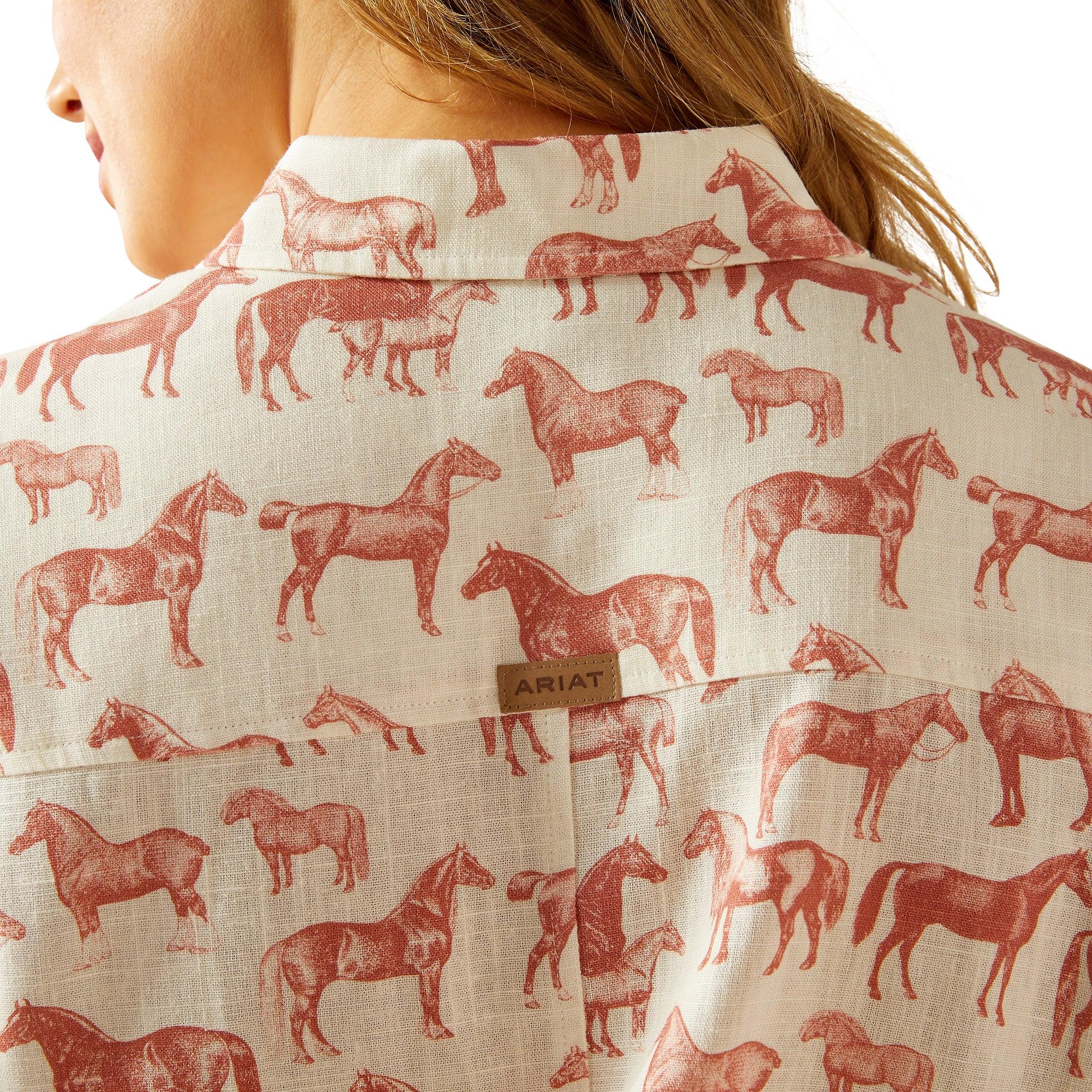 Product image 4 of 5 of Ariat Women's Rudford Long Sleeve Shirt - Blushing Horse