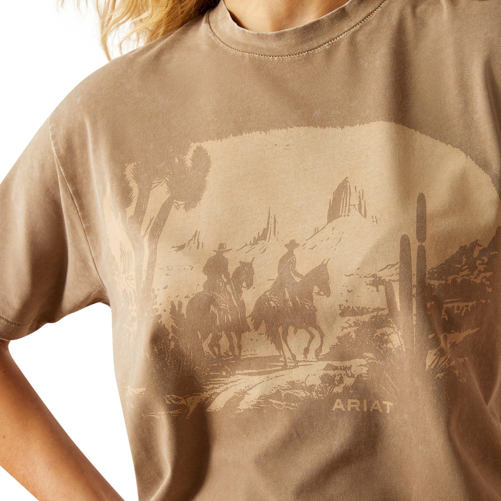 Product image 4 of 4 of Ariat Women's Western Mural T-Shirt - Washed Greige