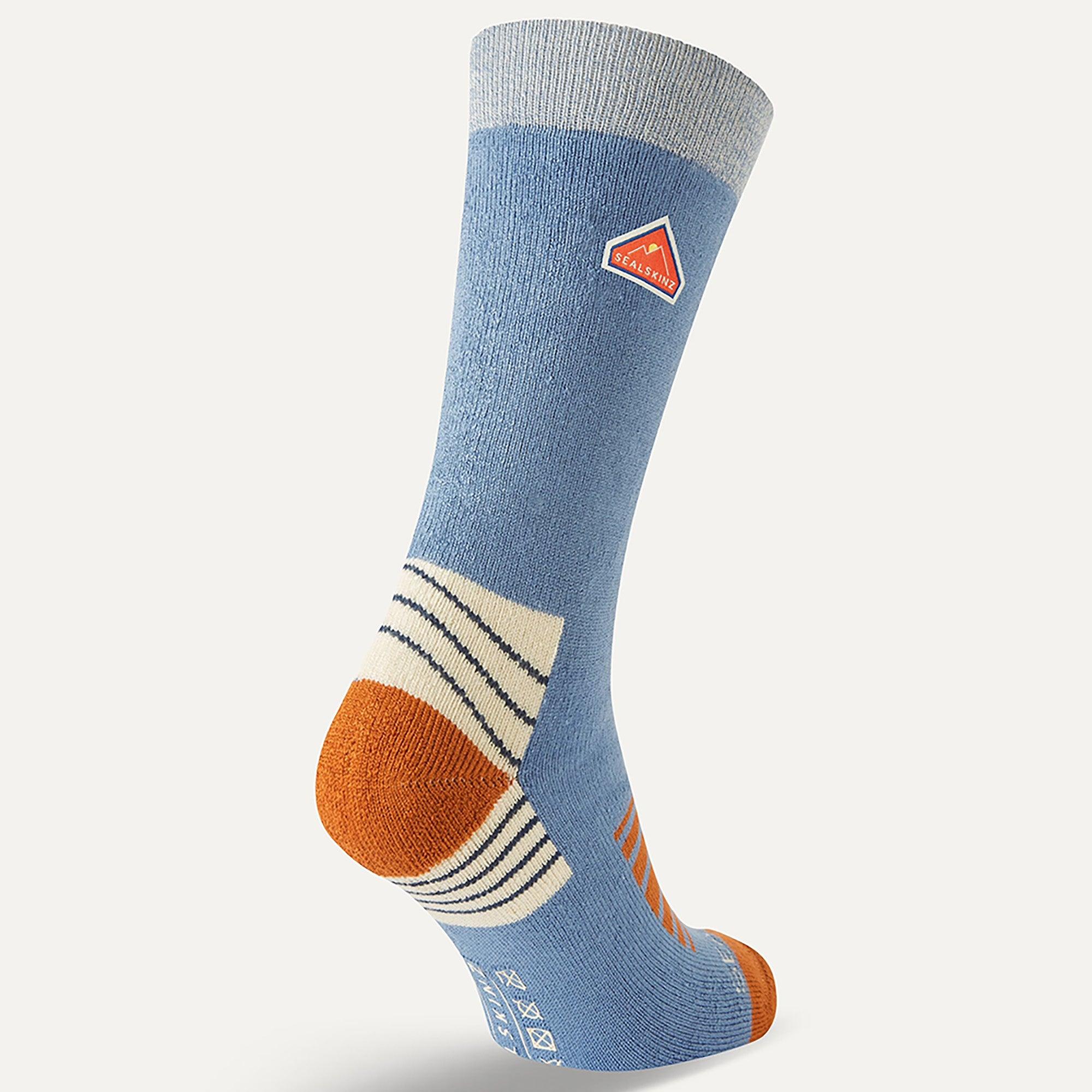 Product image 2 of 2 of Sealskinz Attlebridge Single Layer Bamboo Mid Length Plain Hiking Socks - Blue