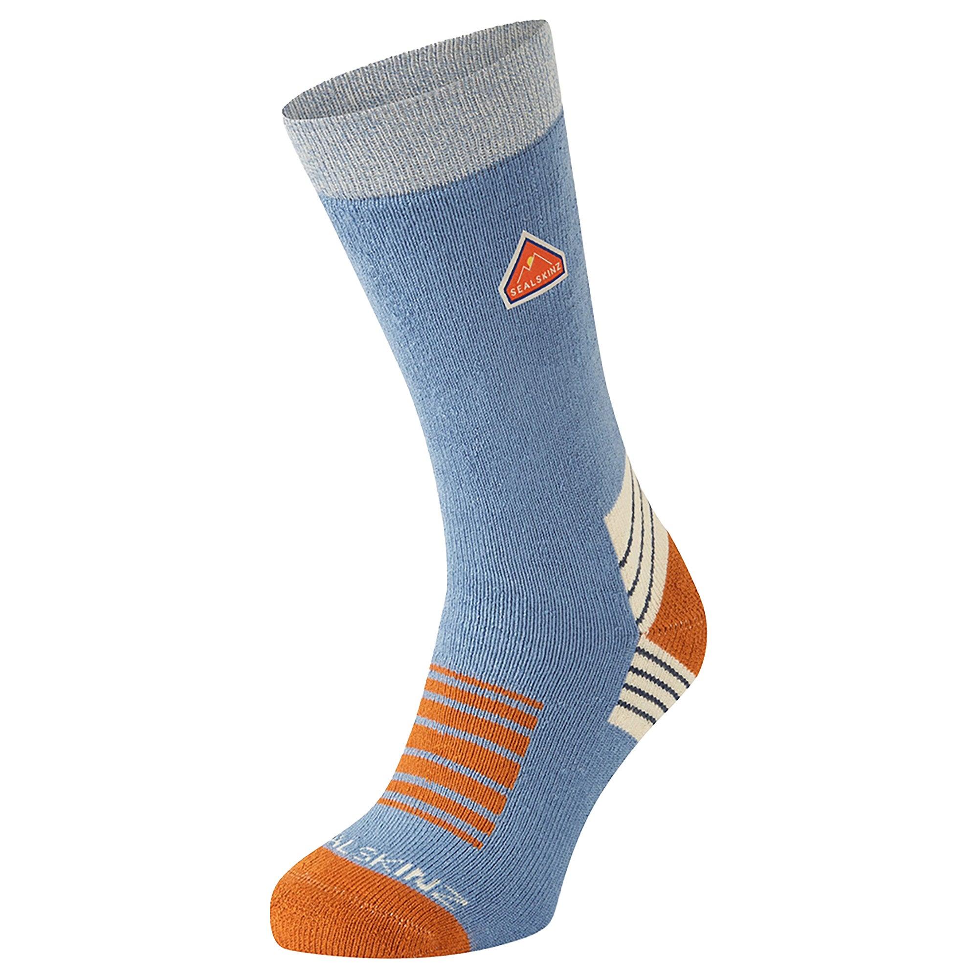 Product image 1 of 2 of Sealskinz Attlebridge Single Layer Bamboo Mid Length Plain Hiking Socks - Blue