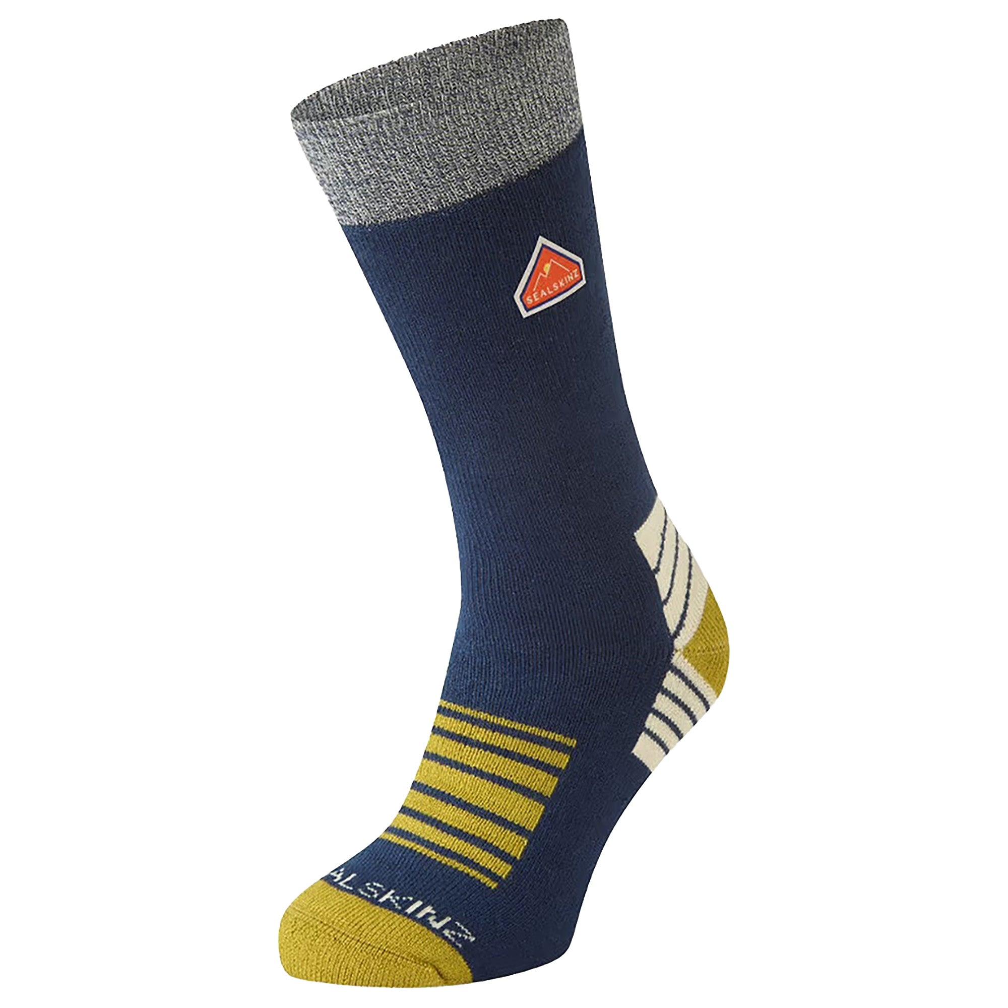Product image 1 of 2 of Sealskinz Attlebridge Single Layer Bamboo Mid Length Plain Hiking Socks - Navy