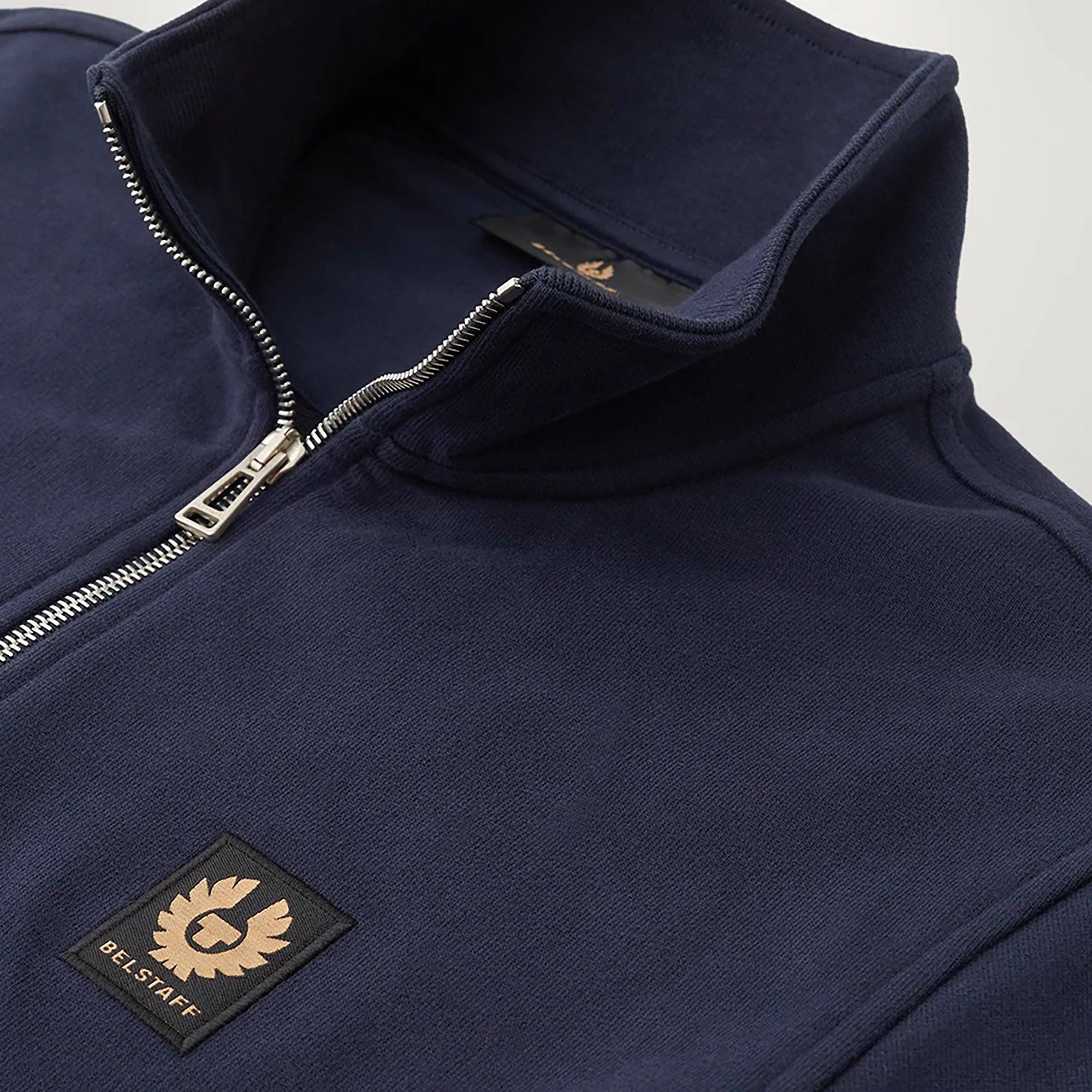 Product image 2 of 3 of Belstaff Men's Cotton Fleece Quarter Zip Sweatshirt - Dark Ink