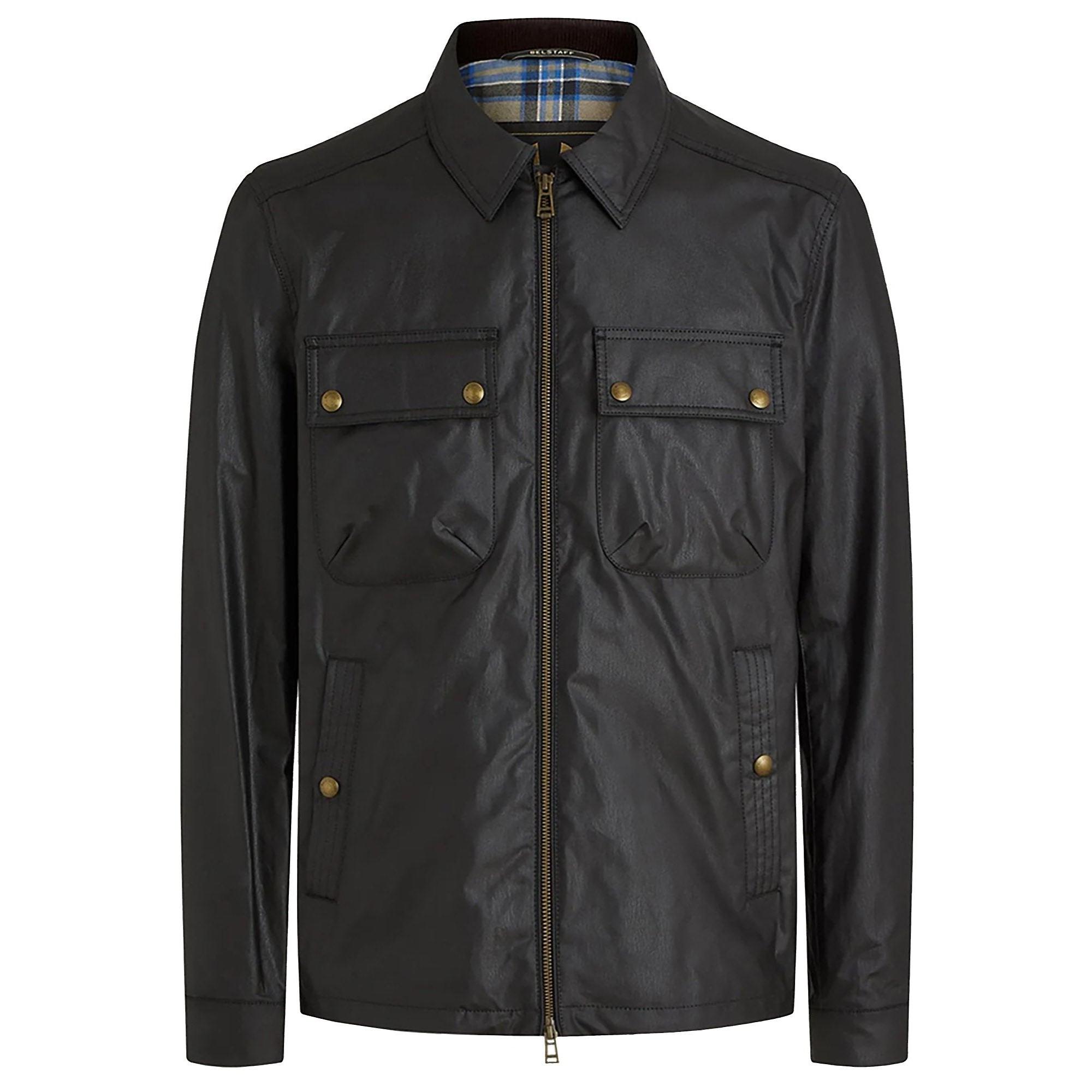 Product image 1 of 4 of Belstaff Men's Waxed Cotton Tour Overshirt Jacket - Black