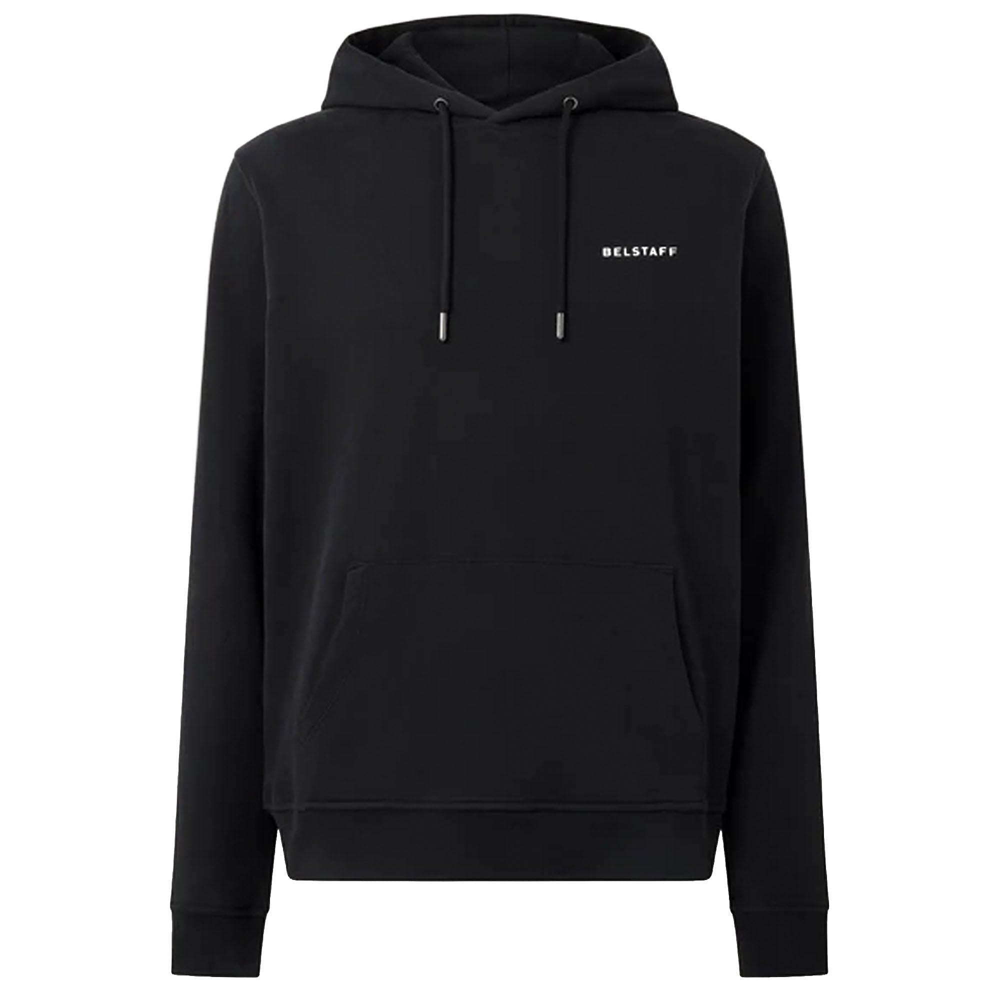 Product image 1 of 3 of Belstaff Men's Cotton Fleece Border Hoodie - Black