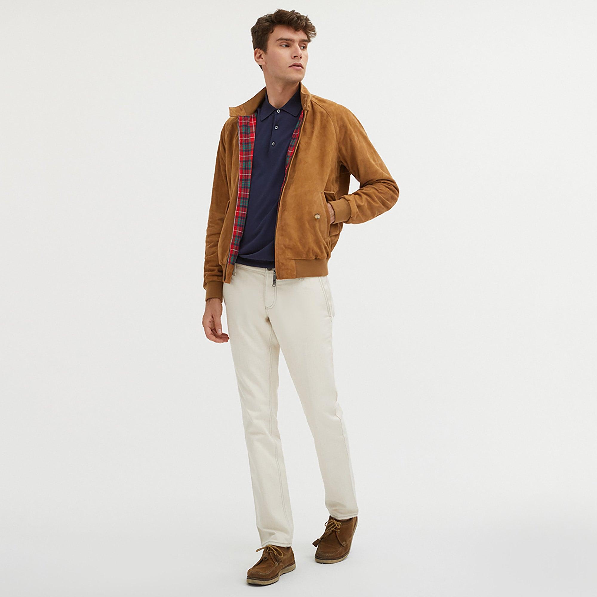Product image 3 of 6 of Baracuta Men's G9 Suede Harrington Jacket - Tobacco