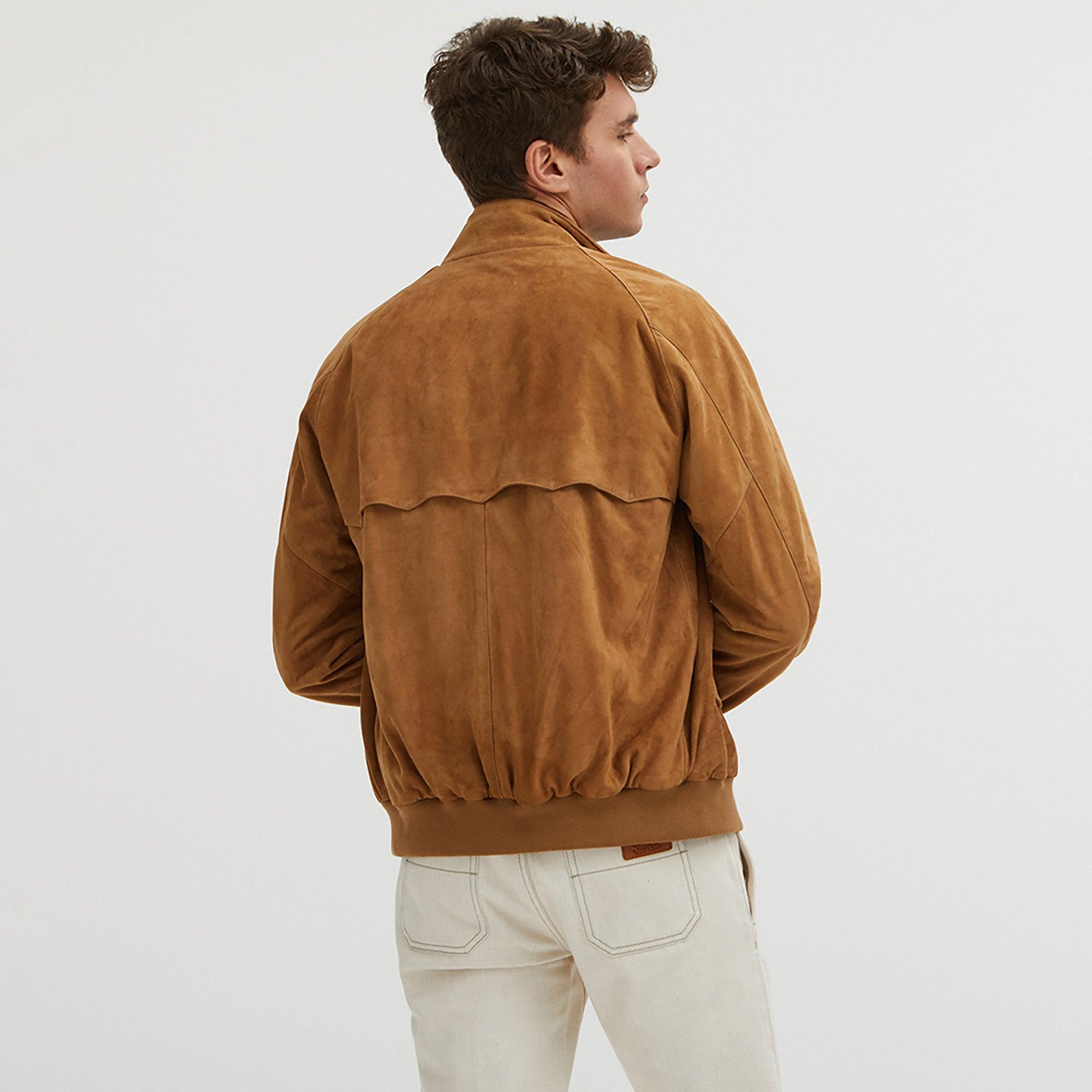 Product image 4 of 6 of Baracuta Men's G9 Suede Harrington Jacket - Tobacco