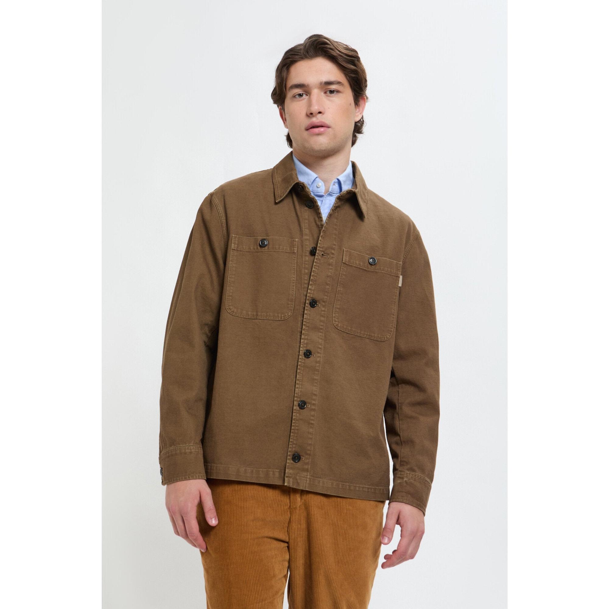 Product image 2 of 7 of Baracuta Men's Garment-Dyed Canvas Overshirt - Cub Brown