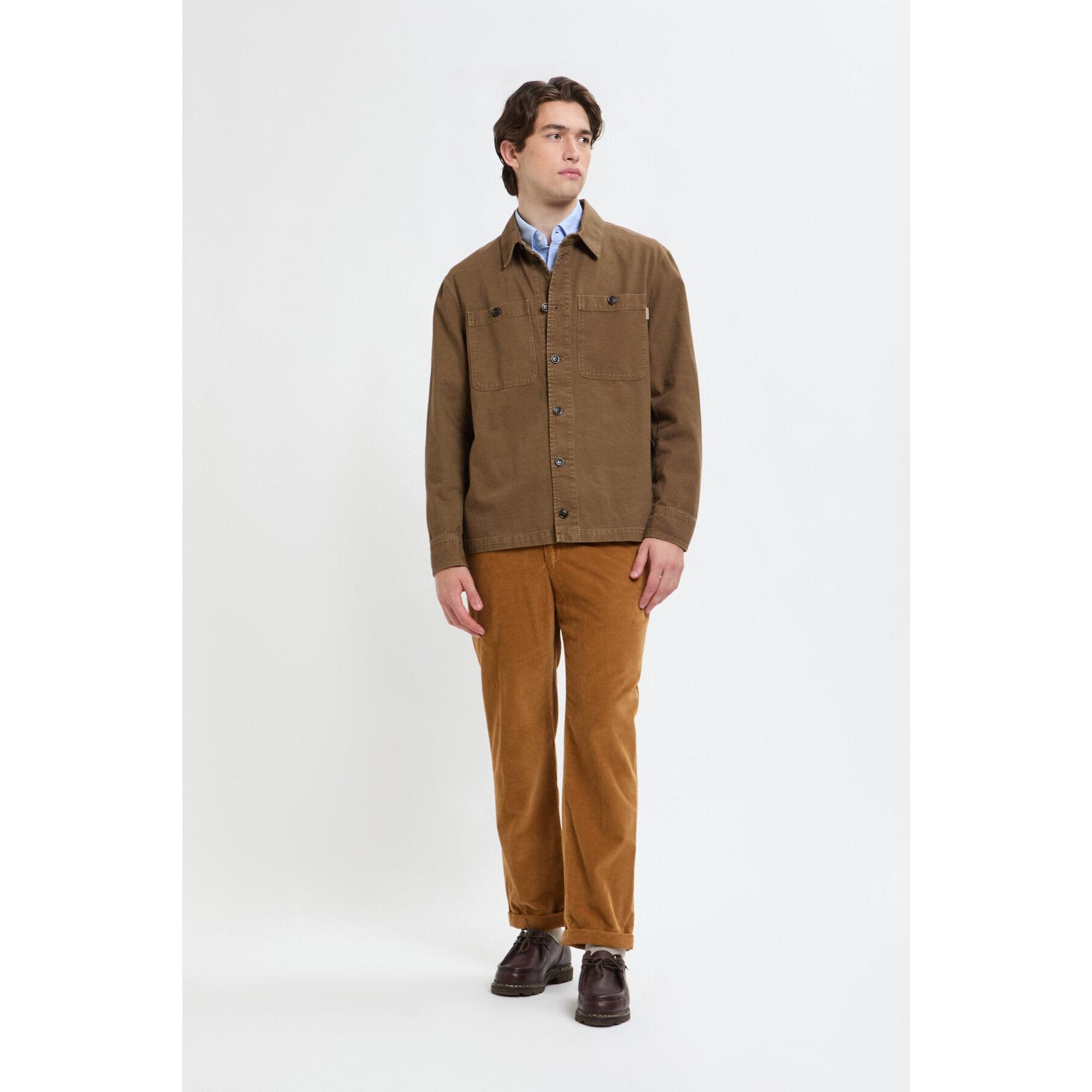 Product image 3 of 7 of Baracuta Men's Garment-Dyed Canvas Overshirt - Cub Brown