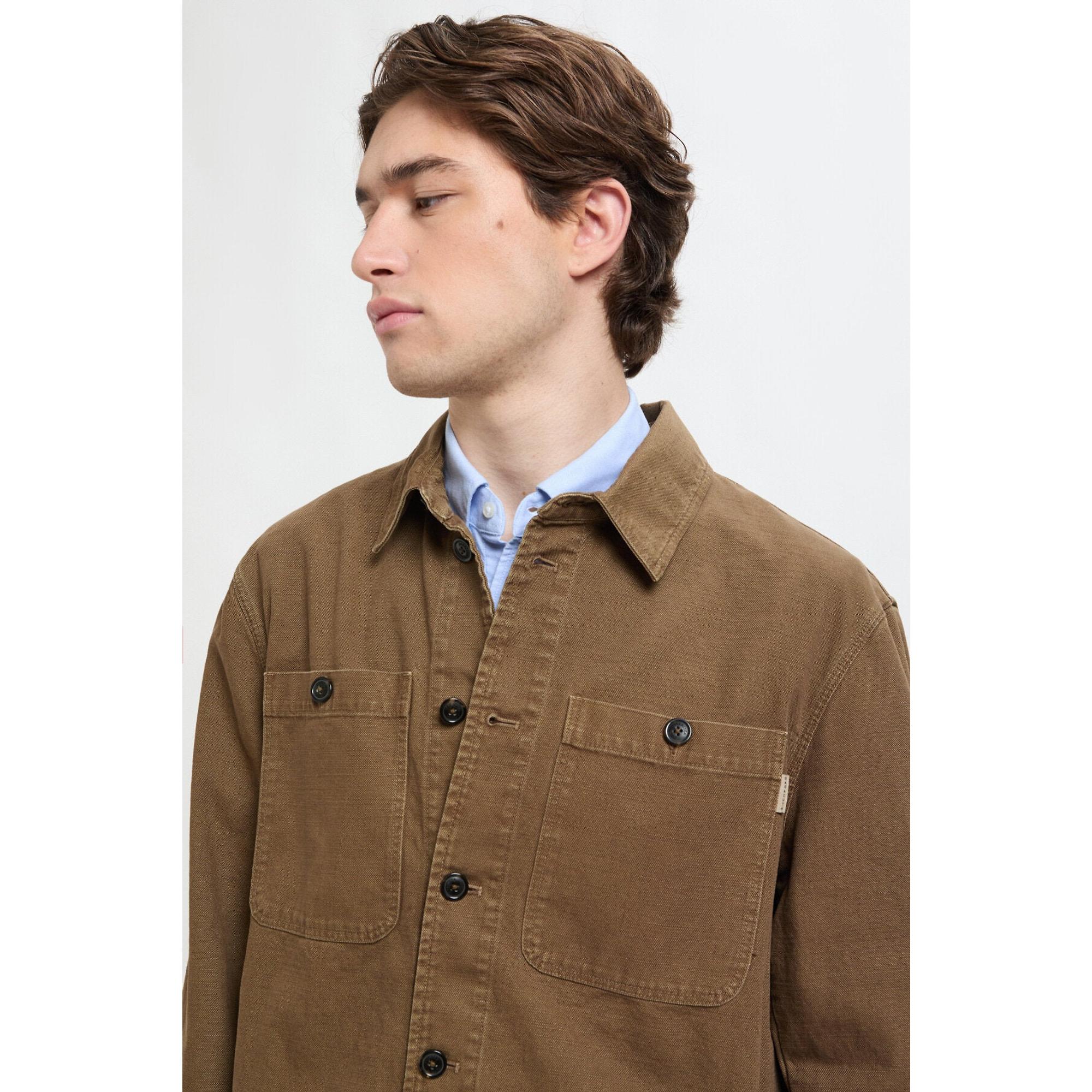 Product image 5 of 7 of Baracuta Men's Garment-Dyed Canvas Overshirt - Cub Brown