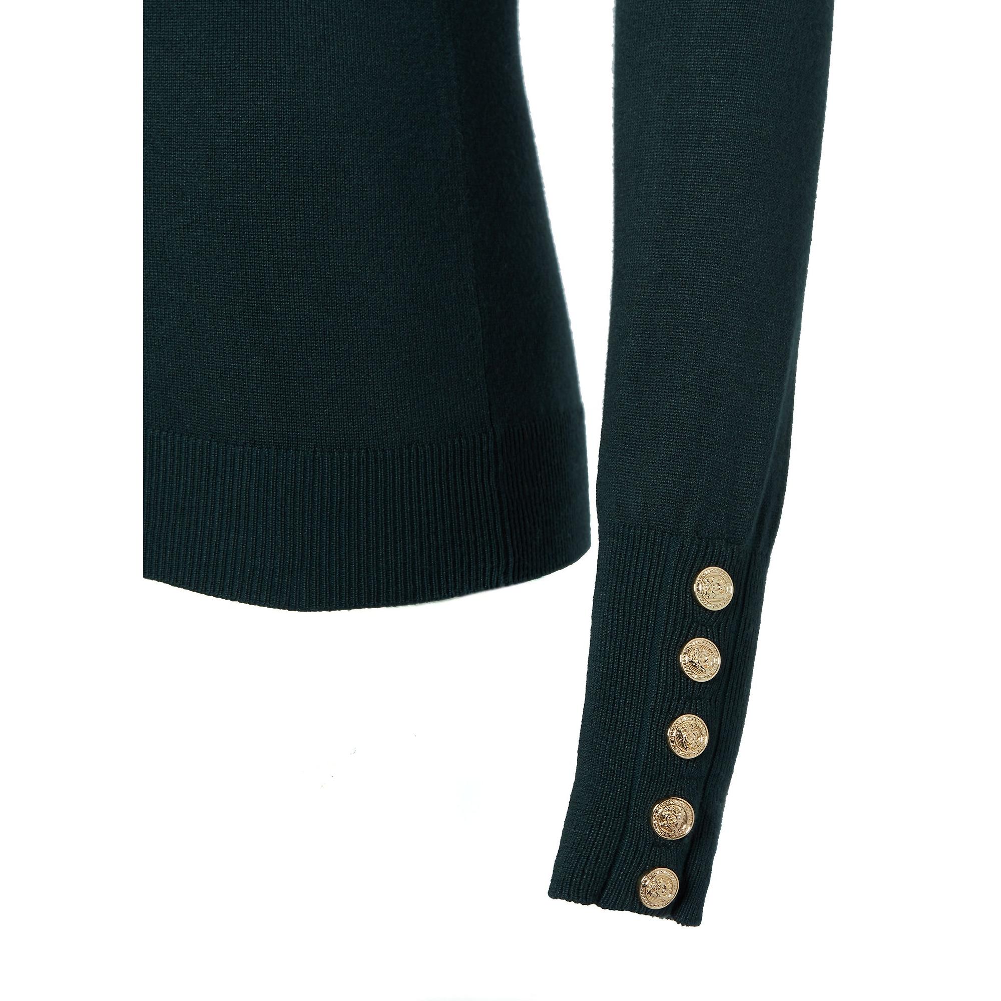 Product image 2 of 6 of Holland Cooper Women's Buttoned Knit Roll Neck - Deep Emerald