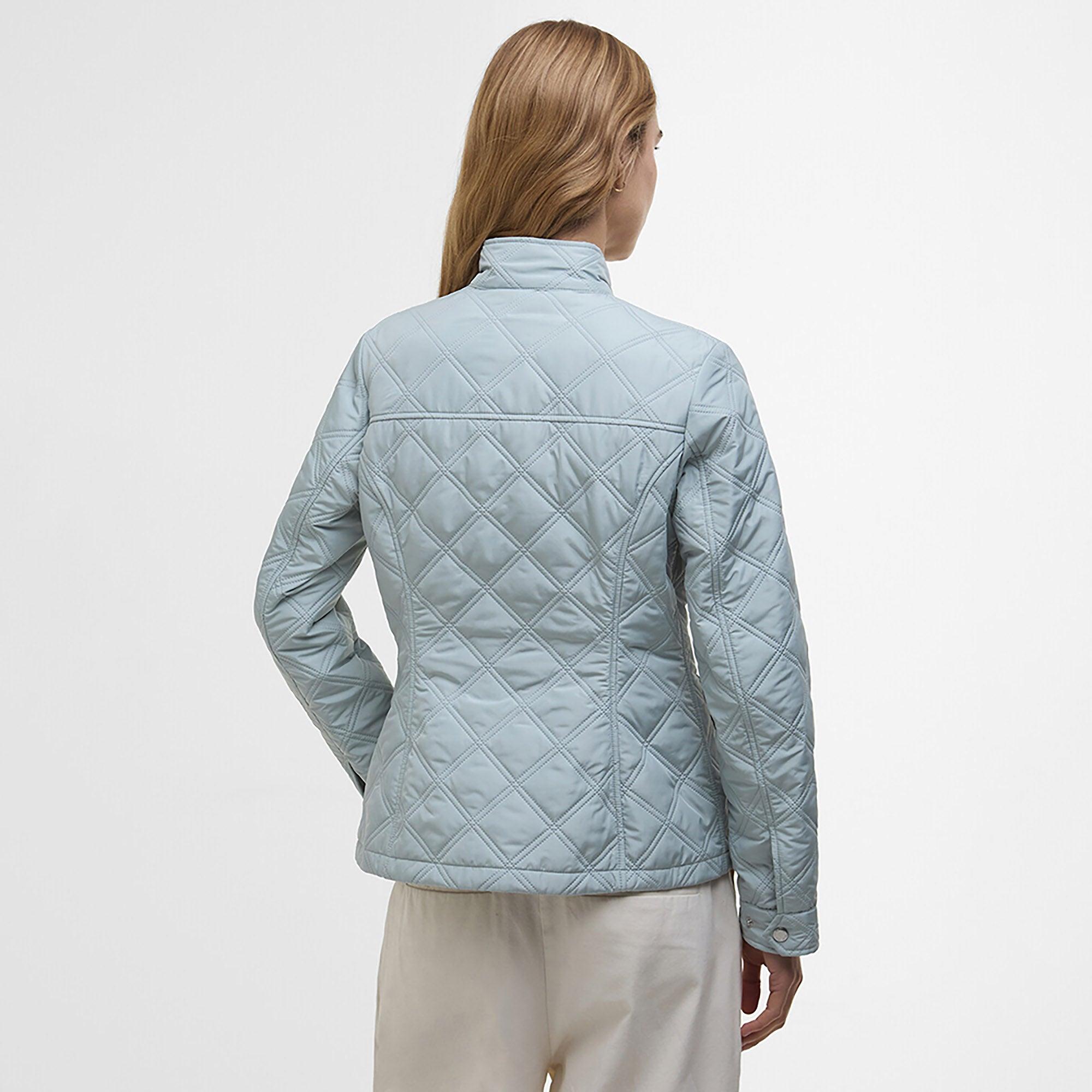 Product image 4 of 7 of Barbour International Women's Halsey Quilted Jacket - Light Steel/Silver Birch