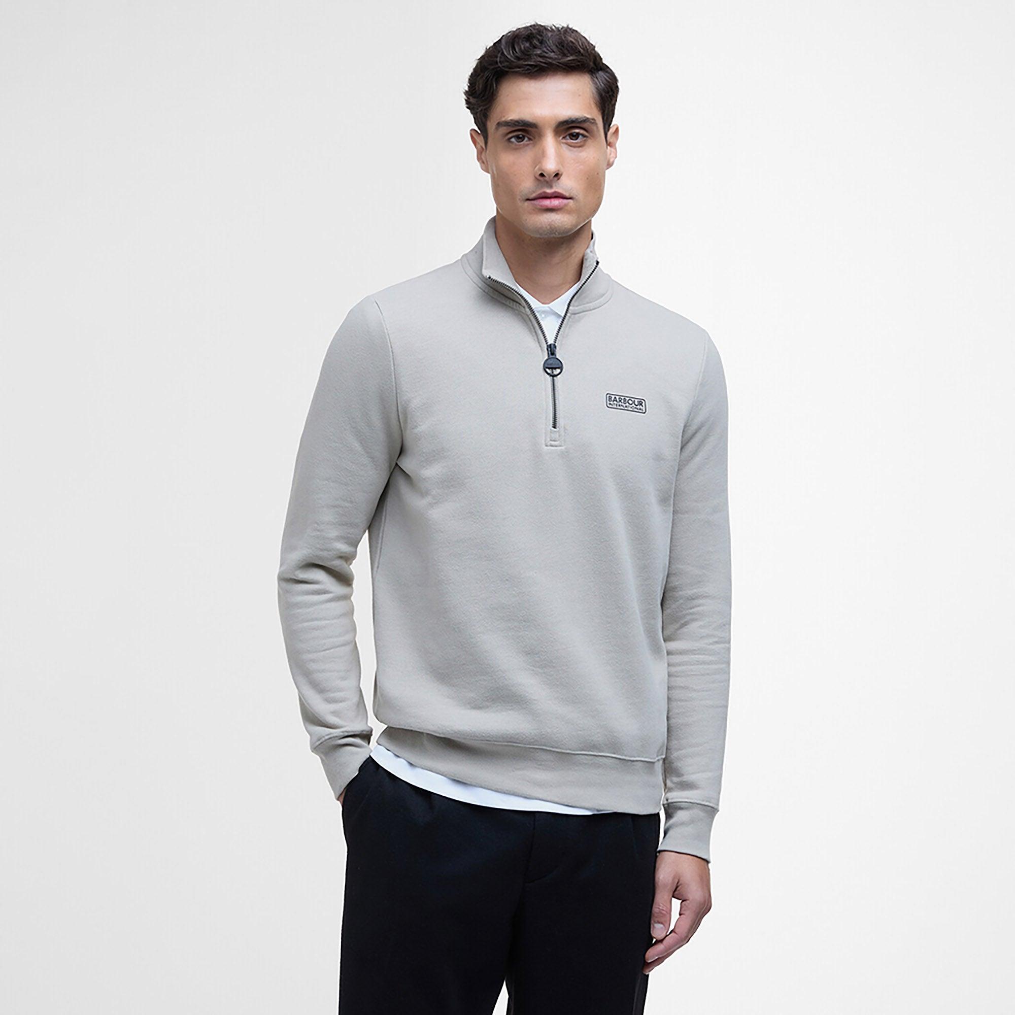 Product image 2 of 6 of Barbour International Men's Essential Half Zip Sweatshirt - Concrete