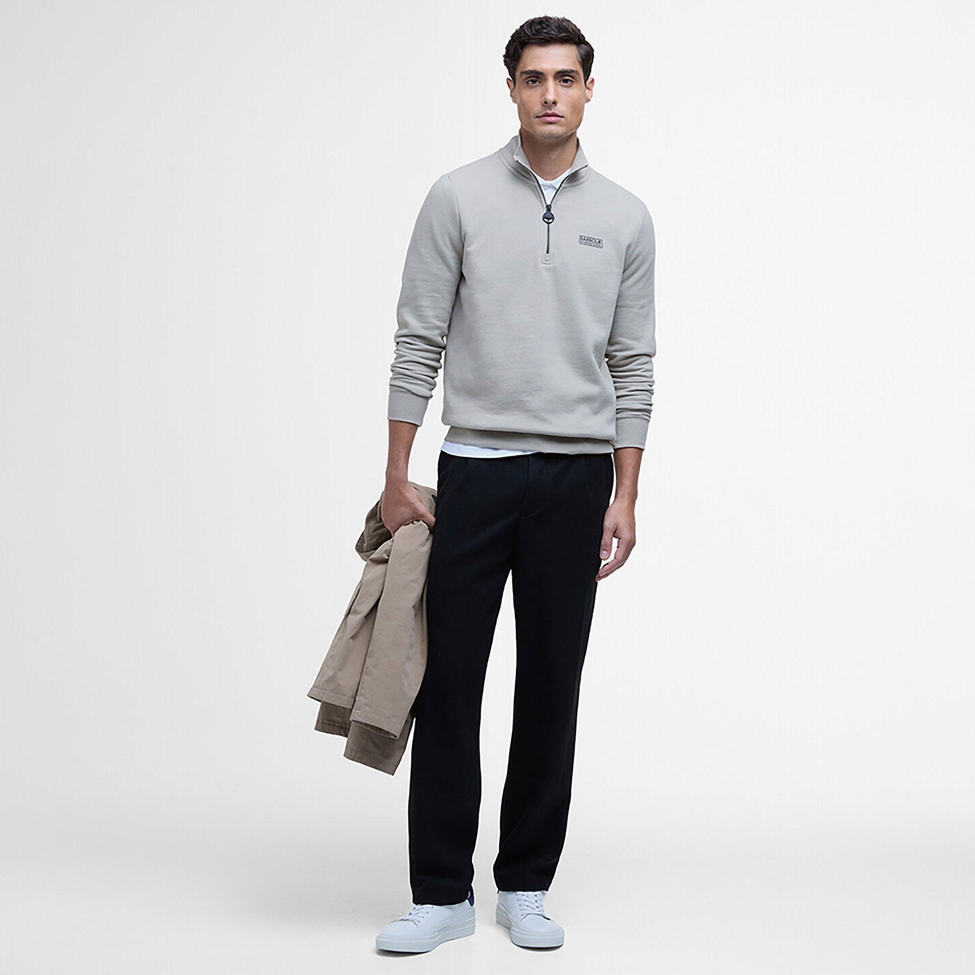 Product image 3 of 6 of Barbour International Men's Essential Half Zip Sweatshirt - Concrete