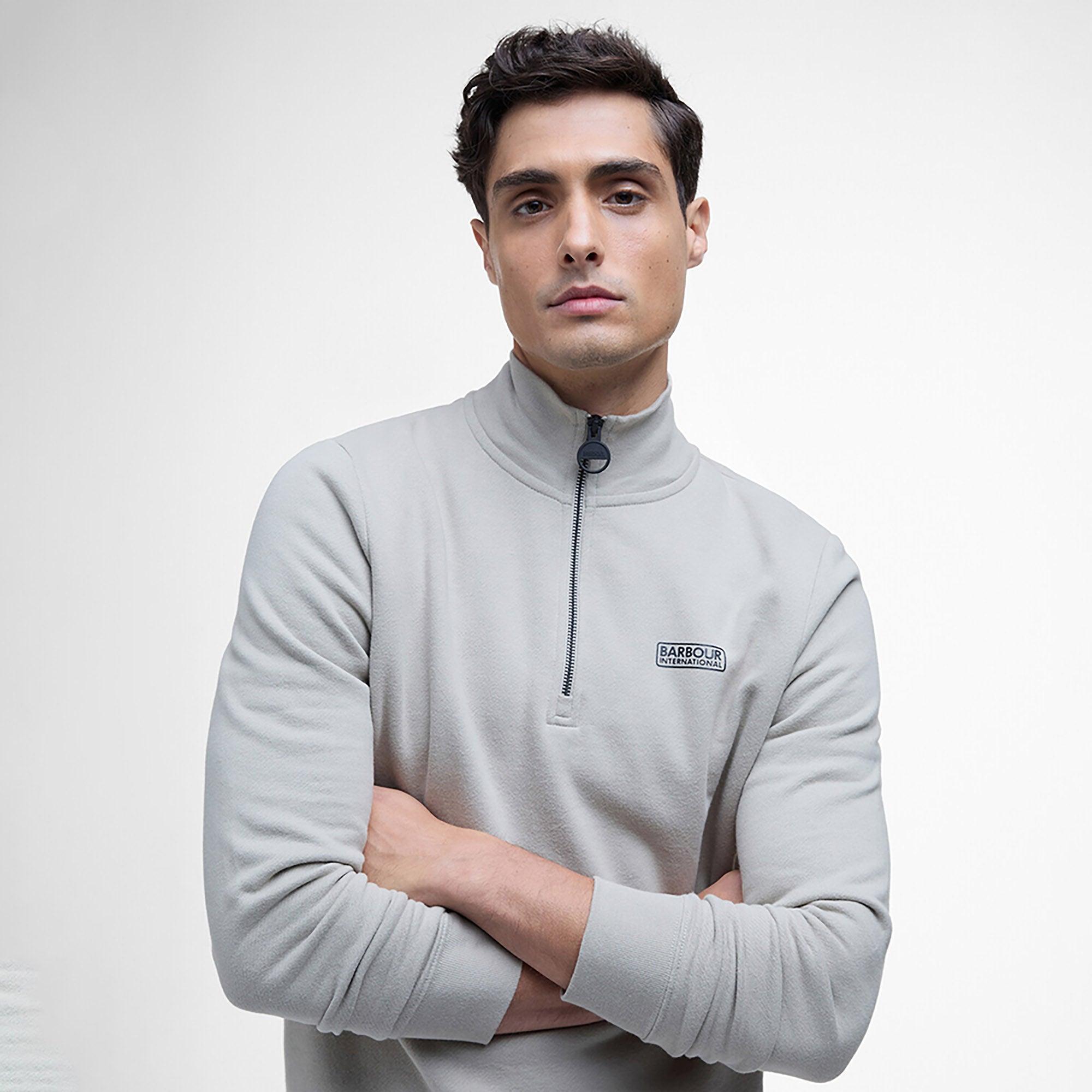 Product image 5 of 6 of Barbour International Men's Essential Half Zip Sweatshirt - Concrete