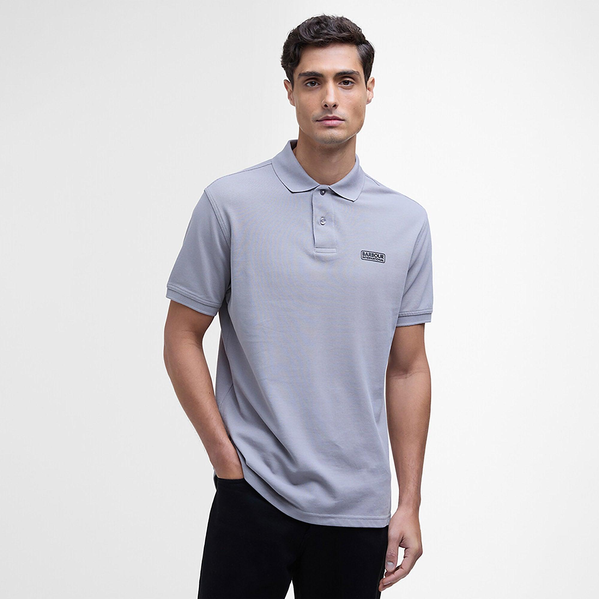 Product image 2 of 6 of Barbour International Men's Essential Polo Shirt - Pale Slate